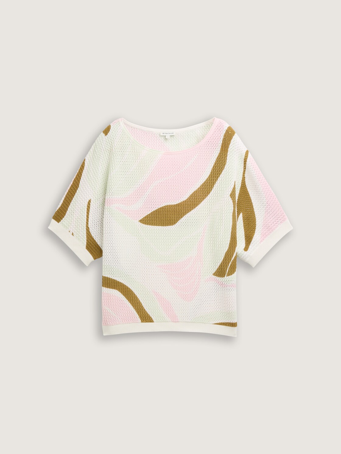 Strickpullover mit Muster - Whisper White