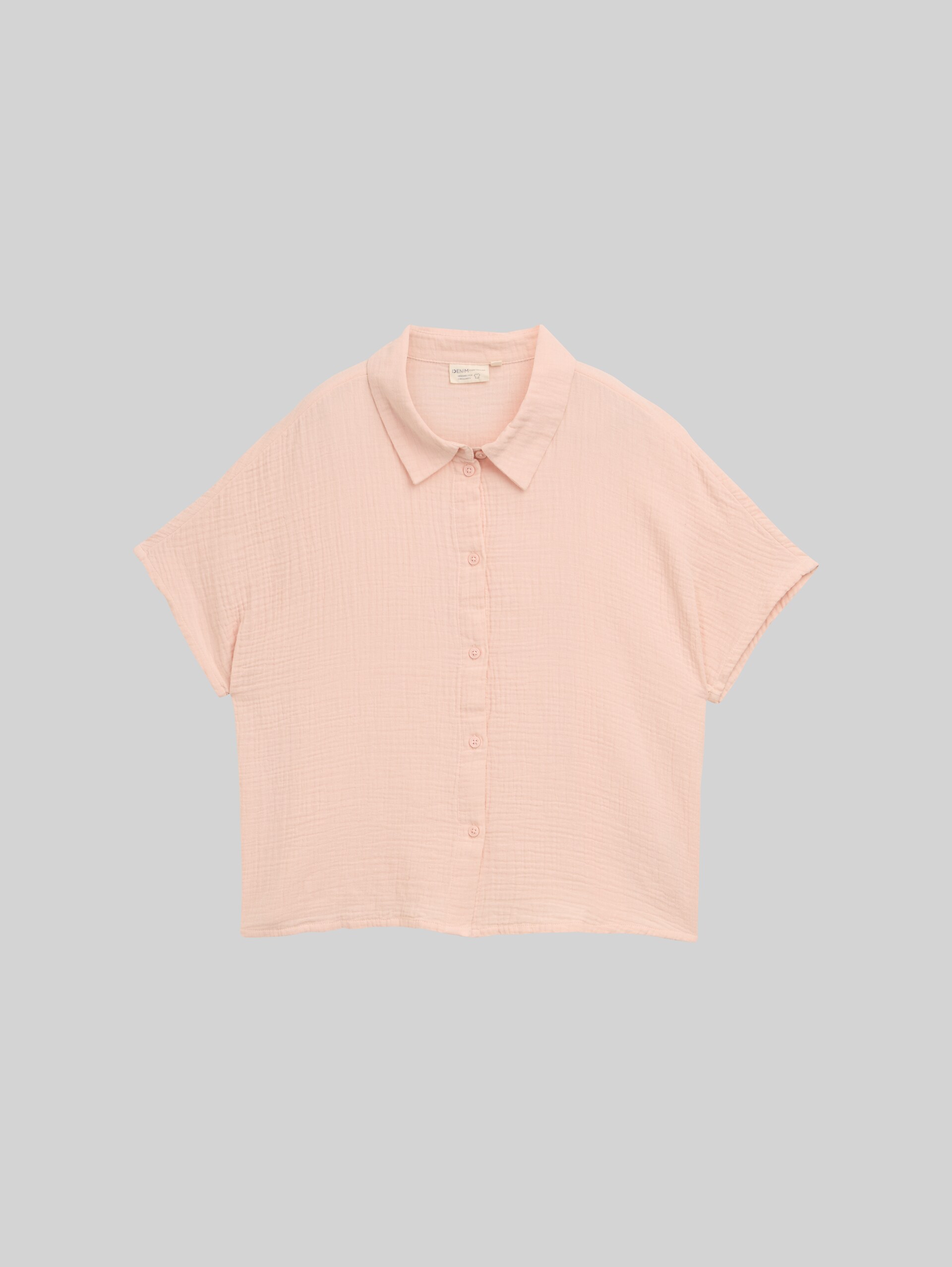 Boxy fit muslin blouse - Rose Smoke - Front product view