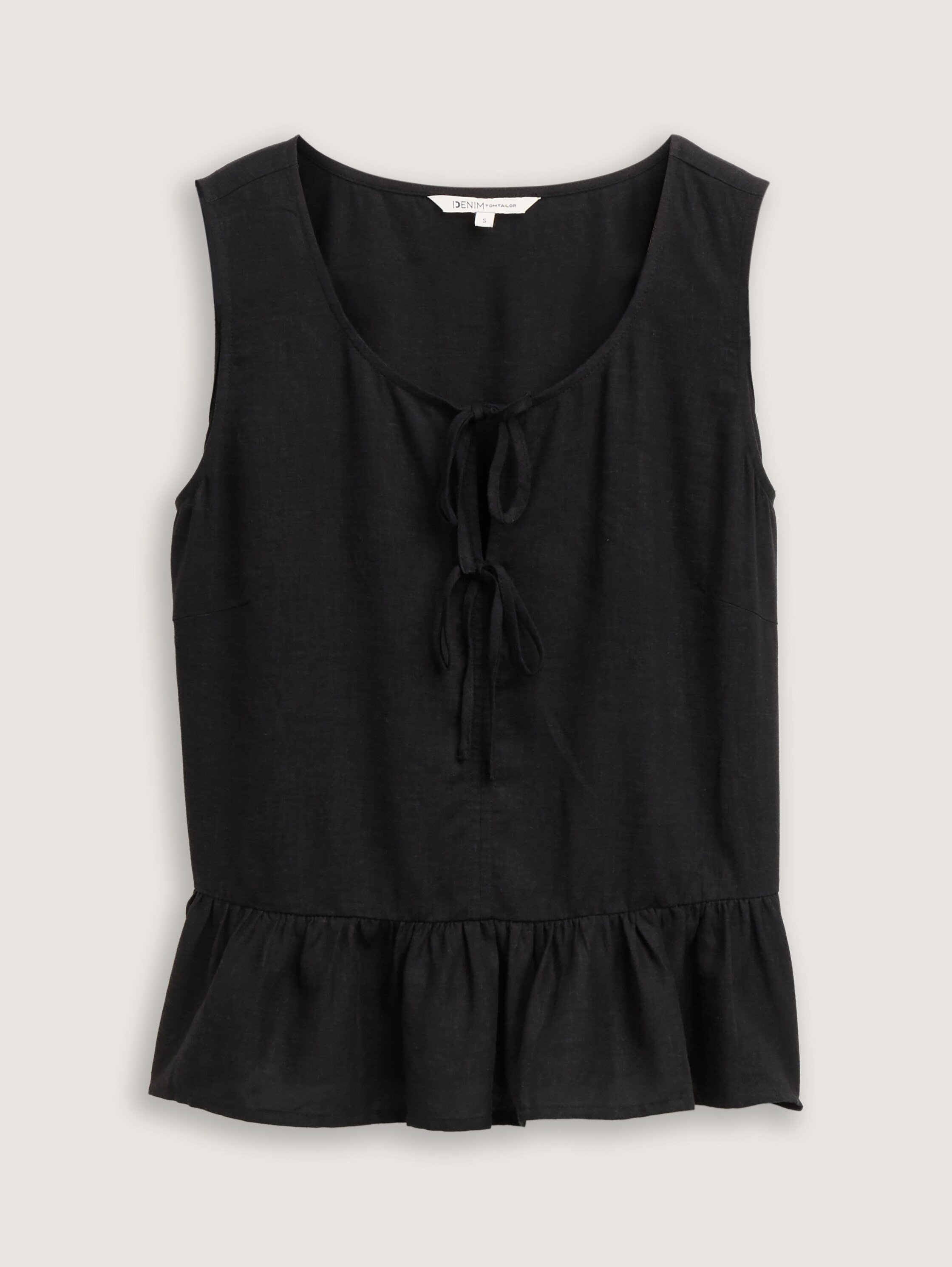 Blusentop mit Leinenanteil - deep_black_1 - 