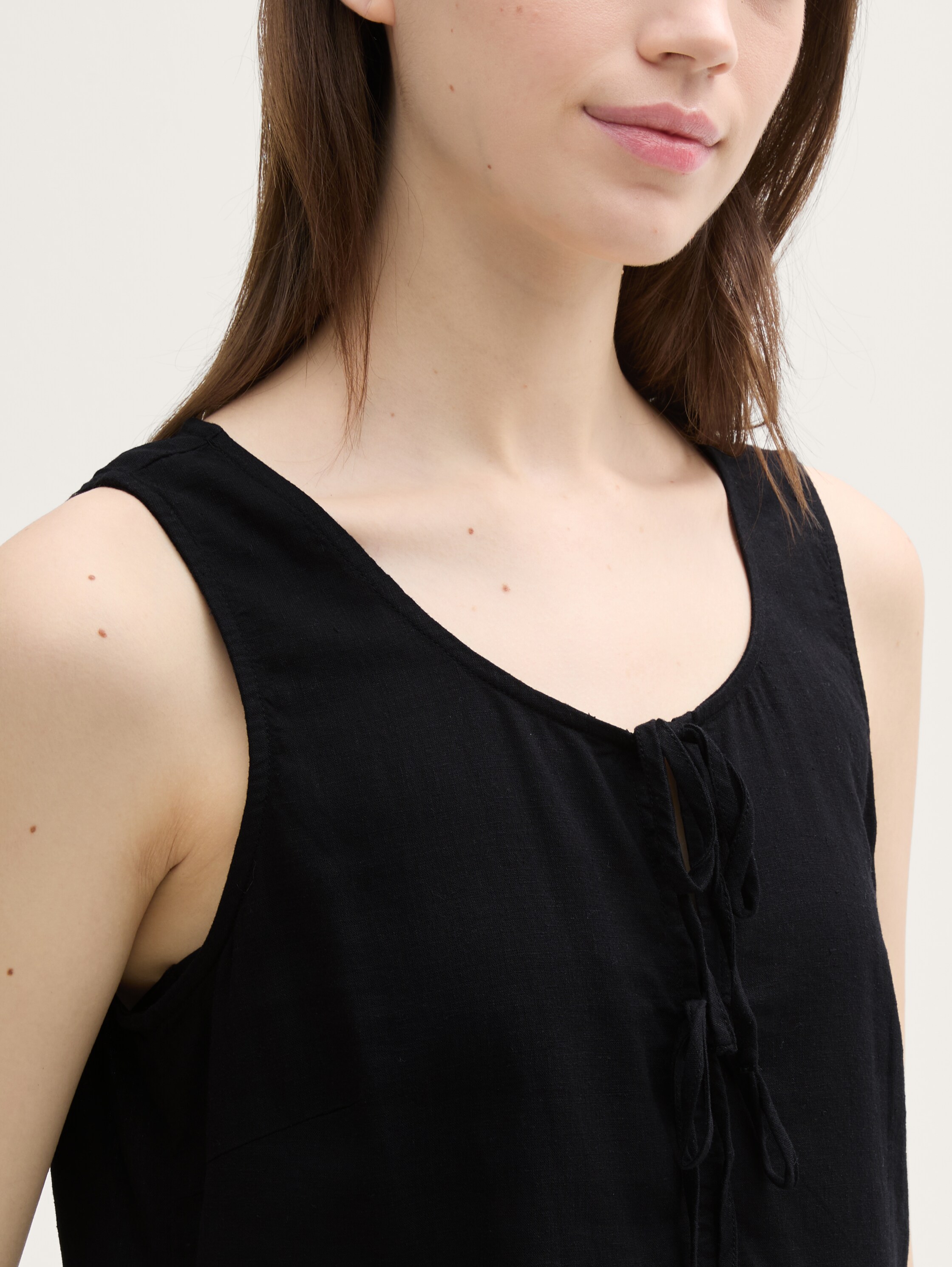 Blusentop mit Leinenanteil - deep_black_1 - 