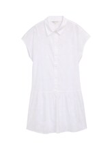 Ausgewählt, Mini-Blusenkleid mit Stickereien von Tom Tailor, weiß