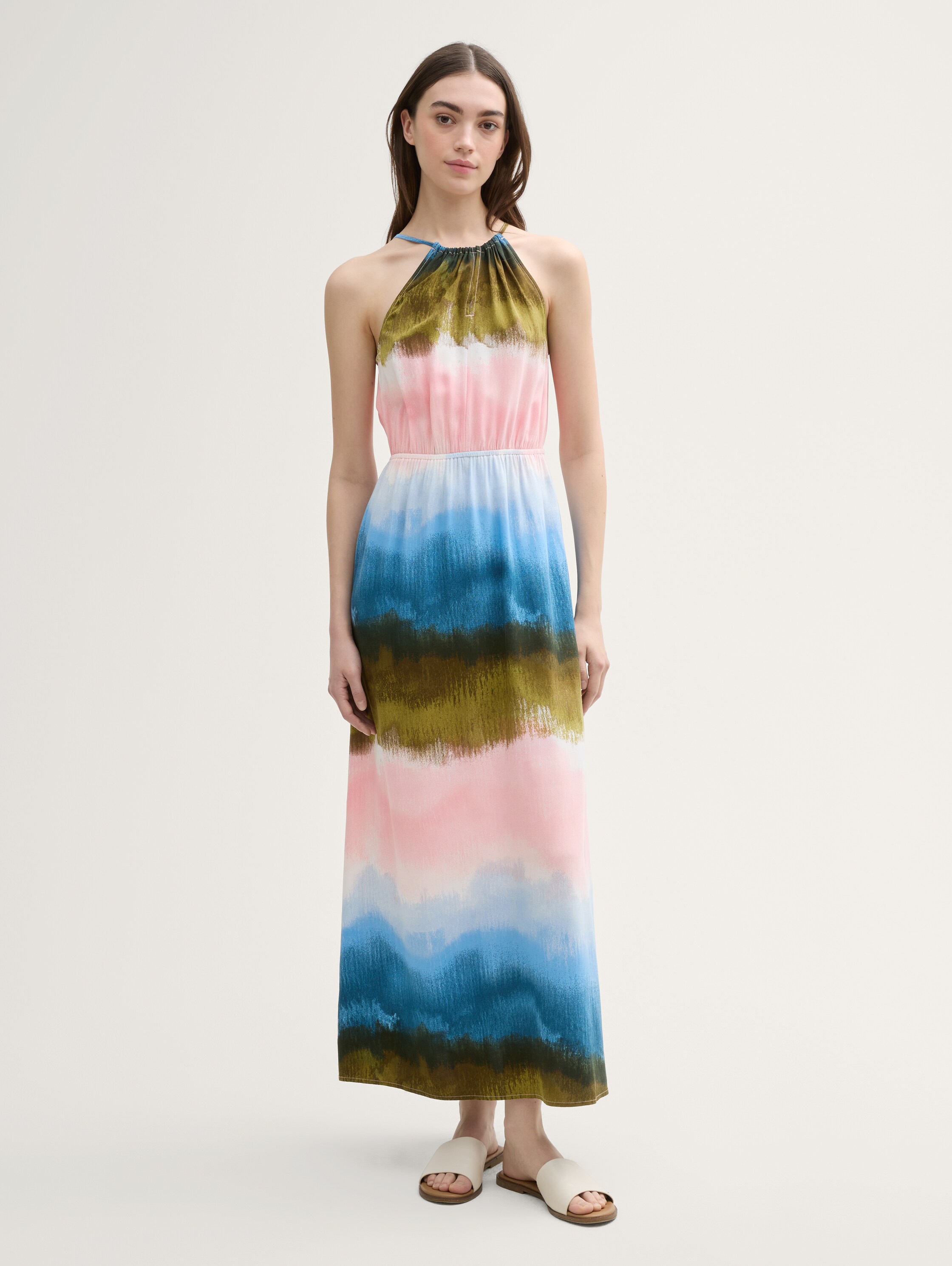 Neckholder Maxi-Kleid - watercolor_print - 
