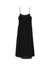 Sélectionné, Robe à bretelles midi avec partie en lin par Tom Tailor, noires