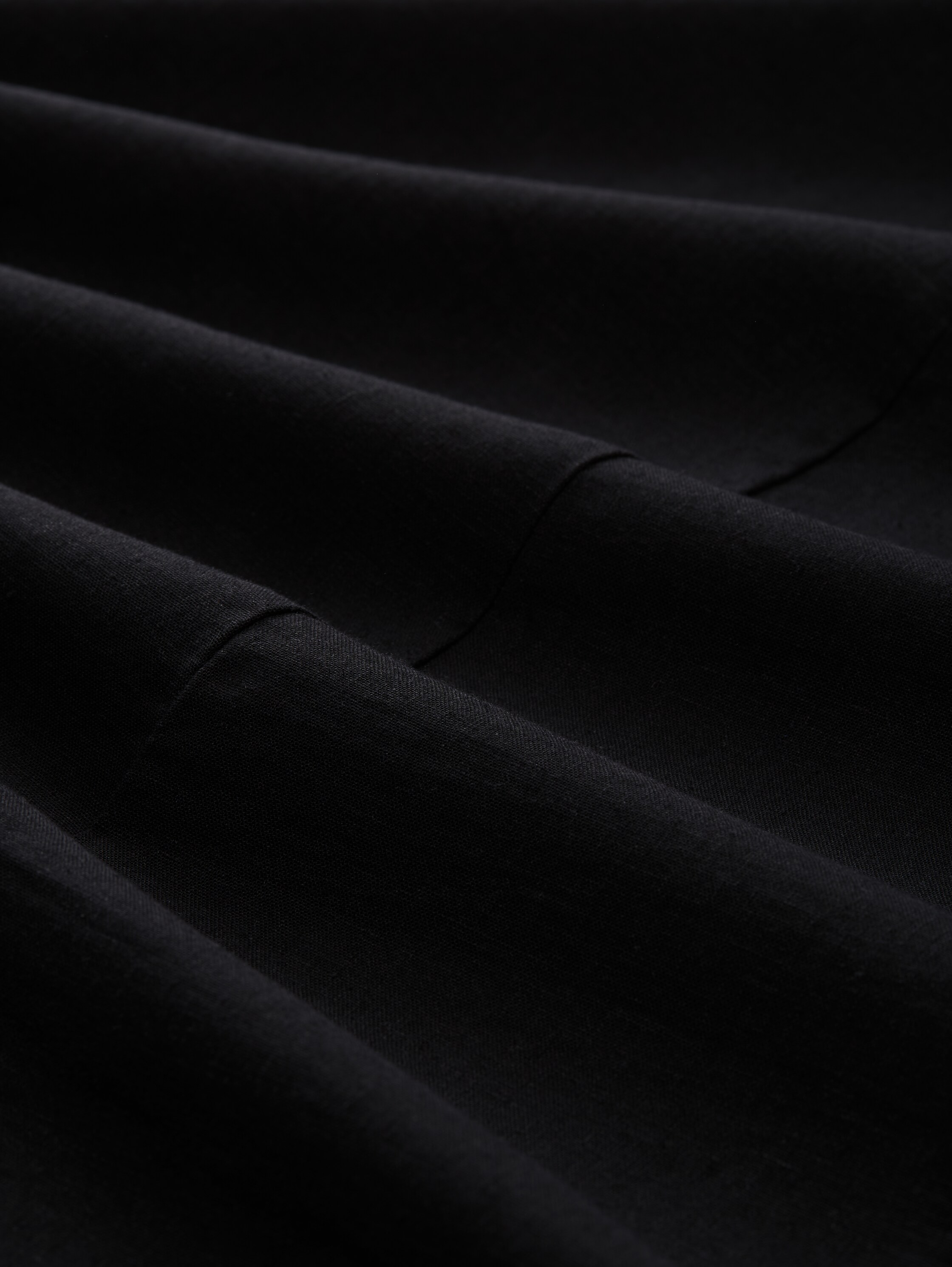 Midi-Trägerkleid mit Leinenanteil - deep_black_1 - 