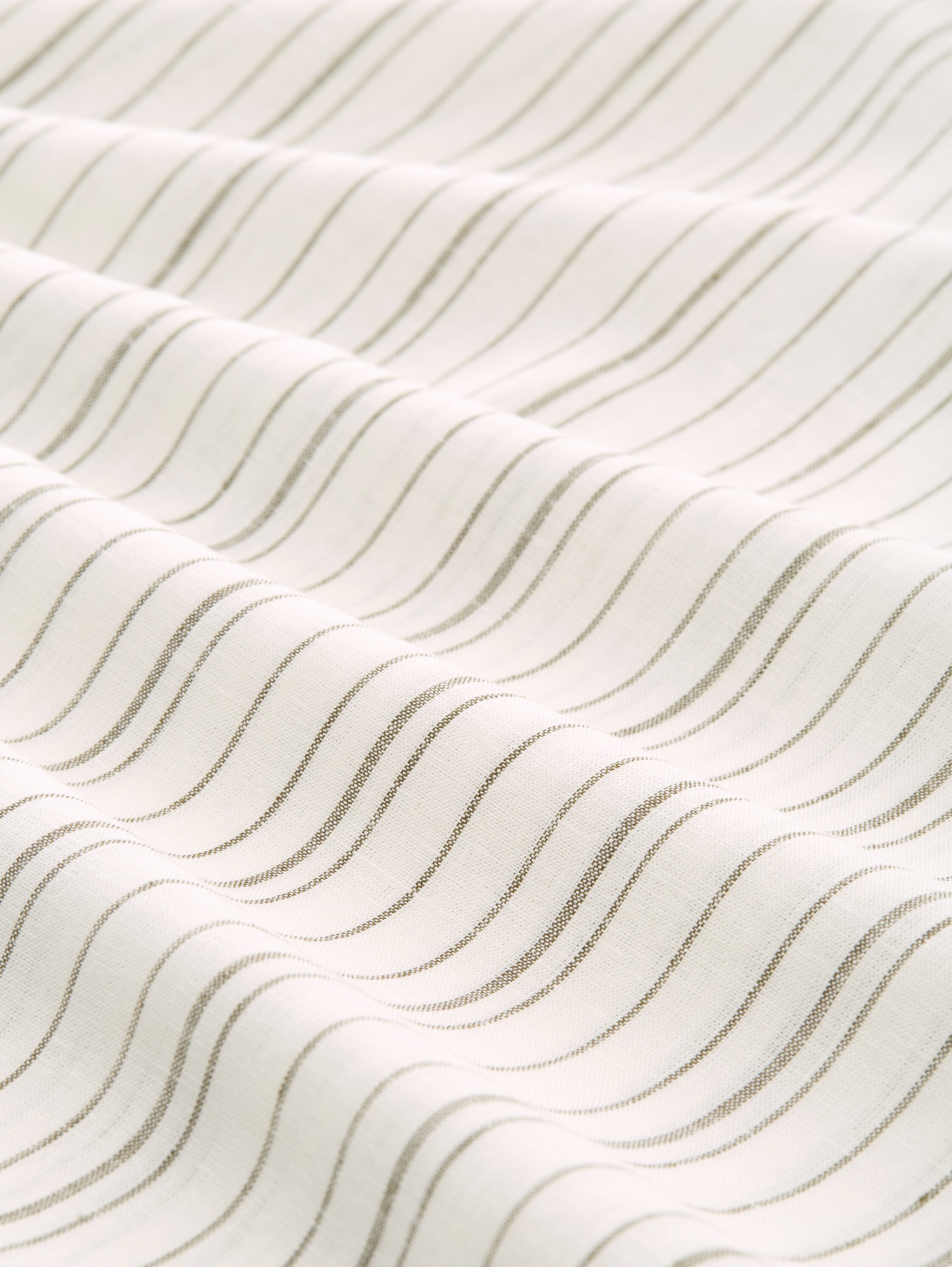 Midi-Trägerkleid mit Leinenanteil - white_olive_vertical_stripe - 