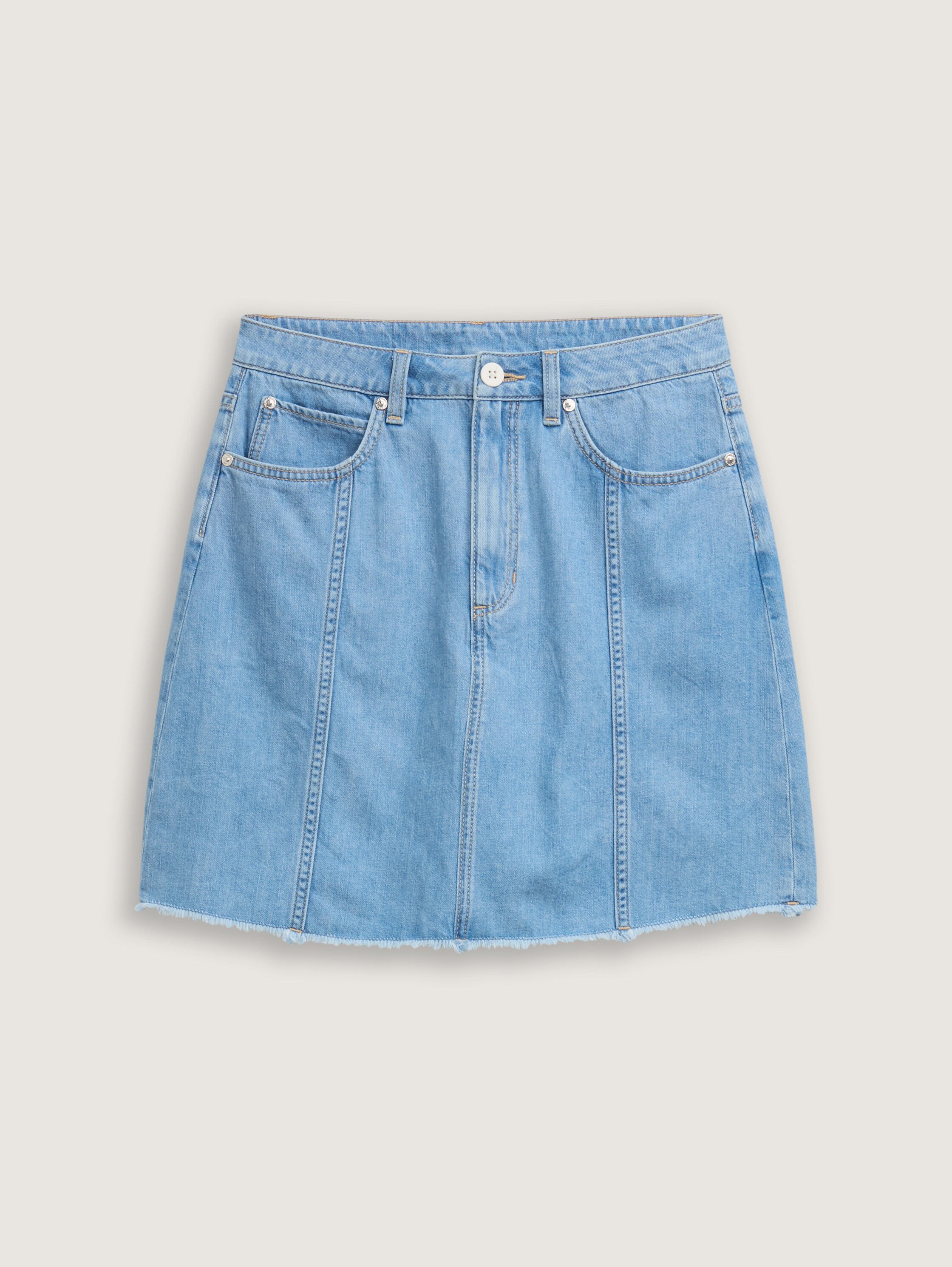 Mini denim skirt - used_bleached_blue_denim - 