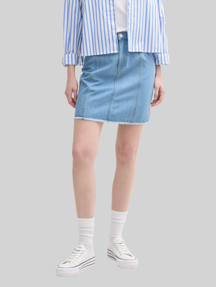 Mini-spijkerrok door Denim Female, Used Bleached Blue Denim