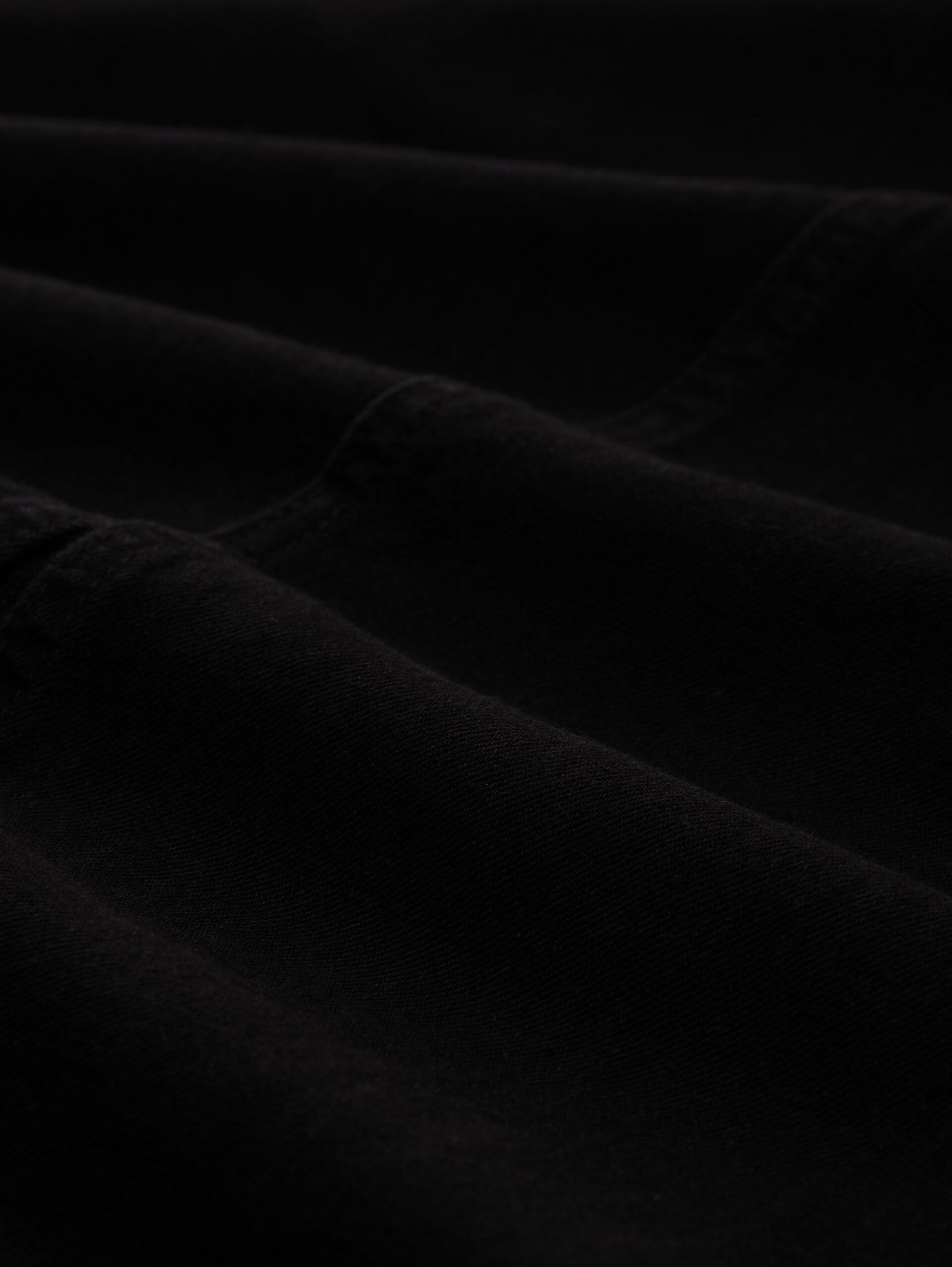 Midi-Jeansrock mit Schlitz - deep black - Material-Ansicht
