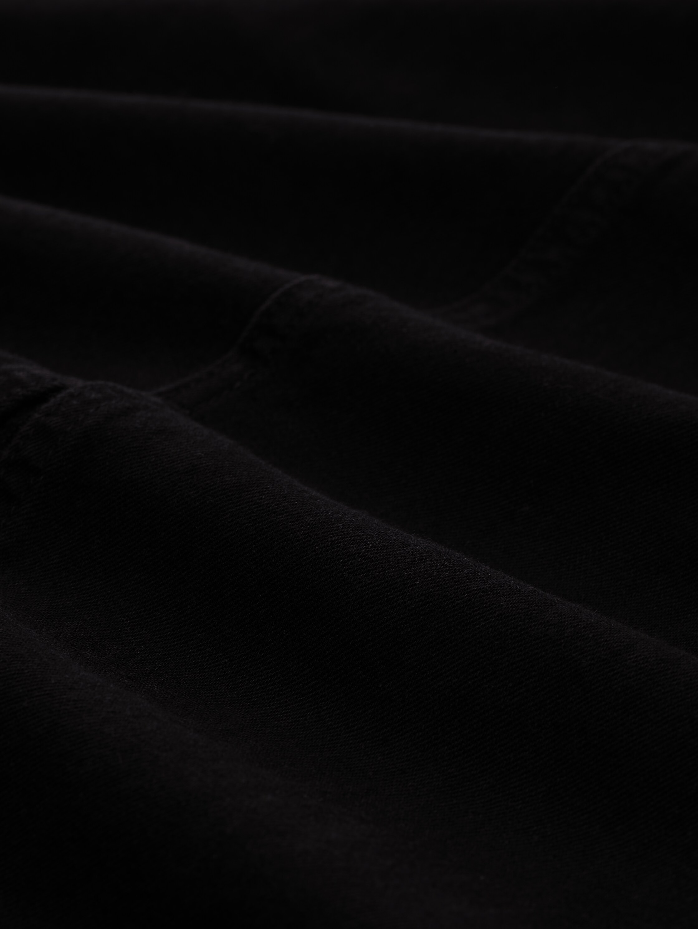 Midi-Jeansrock mit Schlitz - deep_black_1 - Material-Ansicht