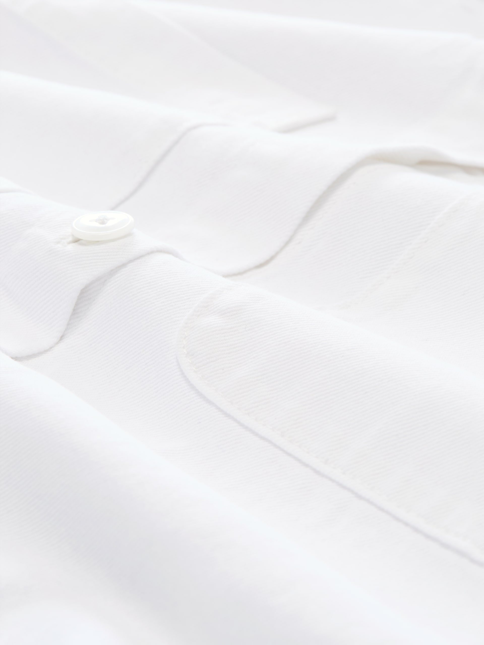 Lightweight Jeansjacke mit Kordelzug - White Denim - Produkt-Detail-Ansicht