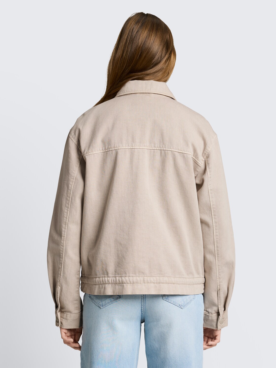 Lichtgewicht spijkerjasje met trekkoord - cloud grey - Model-achteraanzicht