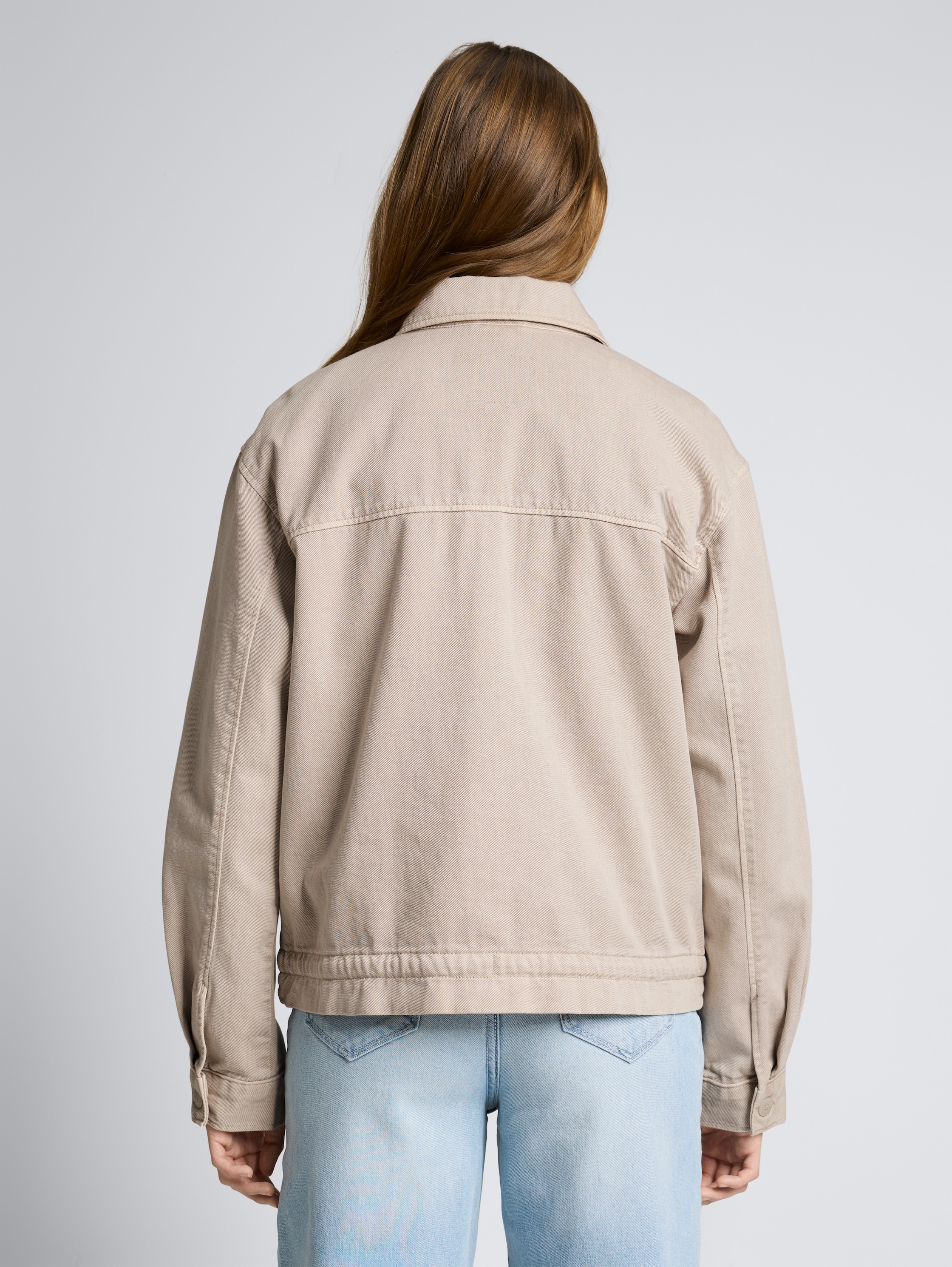 Veste en jean légère avec cordon de serrage - cloud grey - Vue arrière du modèle