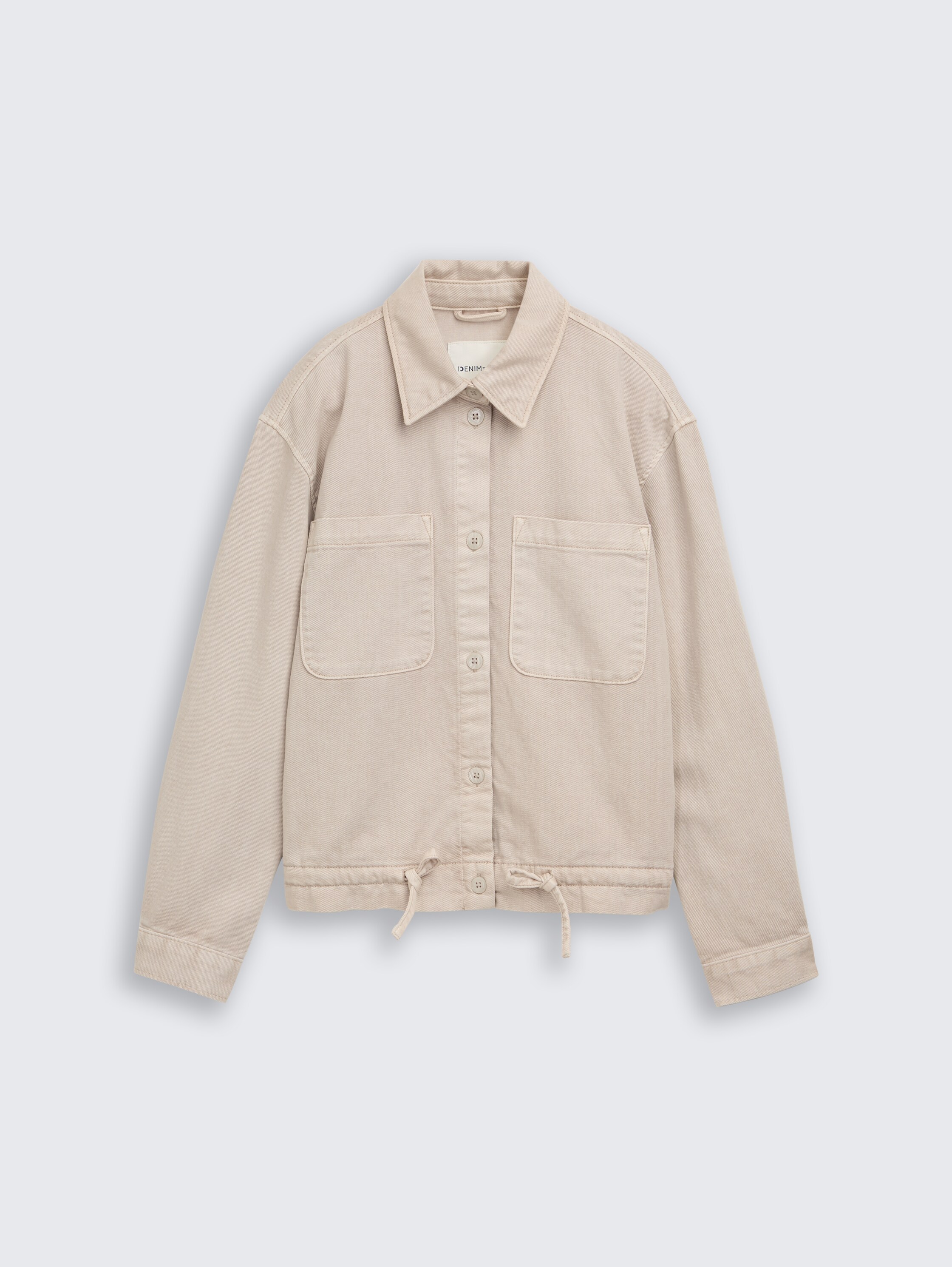 Veste en jean légère avec cordon de serrage - cloud grey - Vue de face du produit