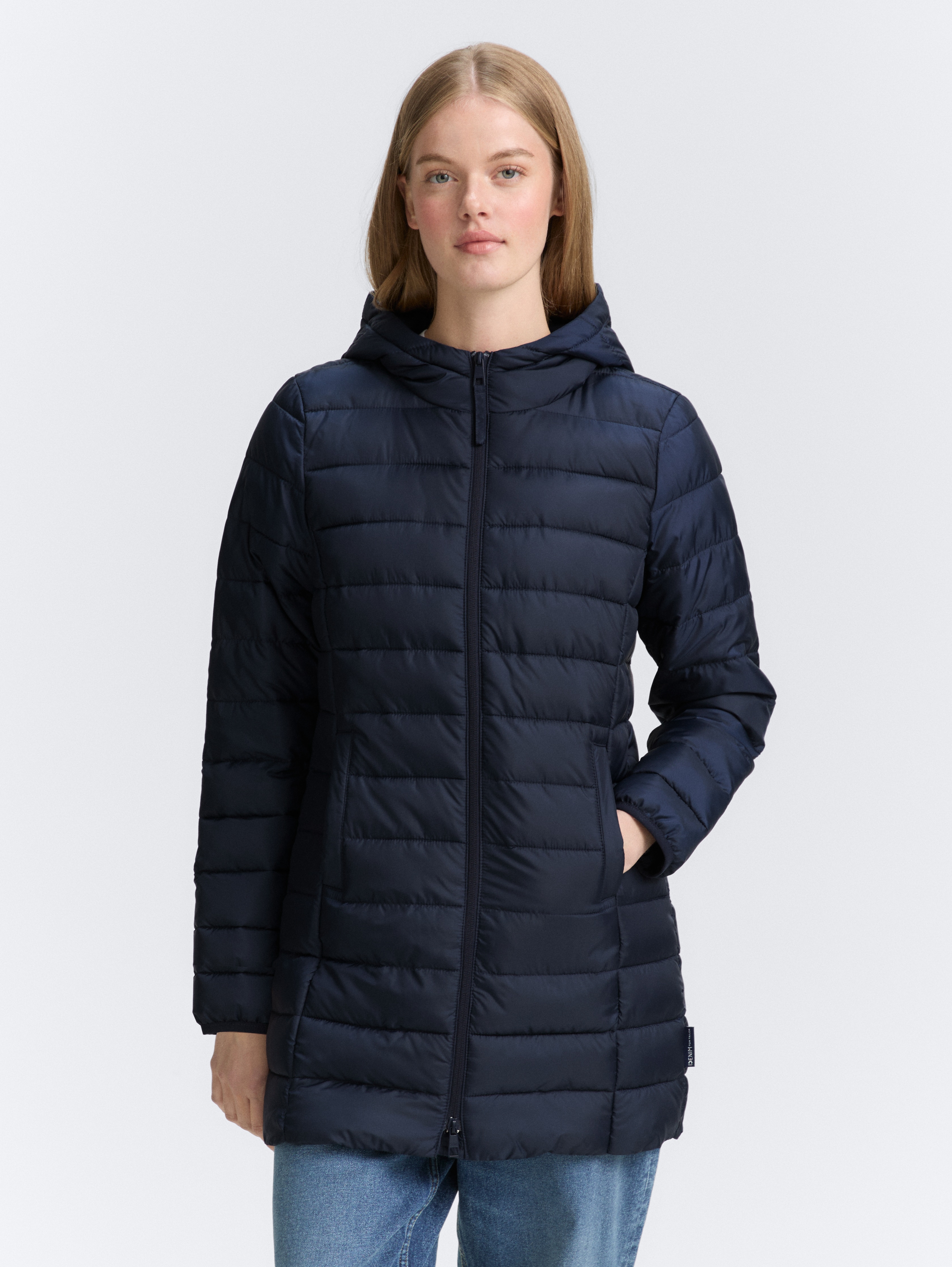 Lightweight Steppmantel mit Kapuze von Denim Female, sky captain blue