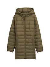 Selected, Lightweight quilted coat with hood by Tom Tailor, green