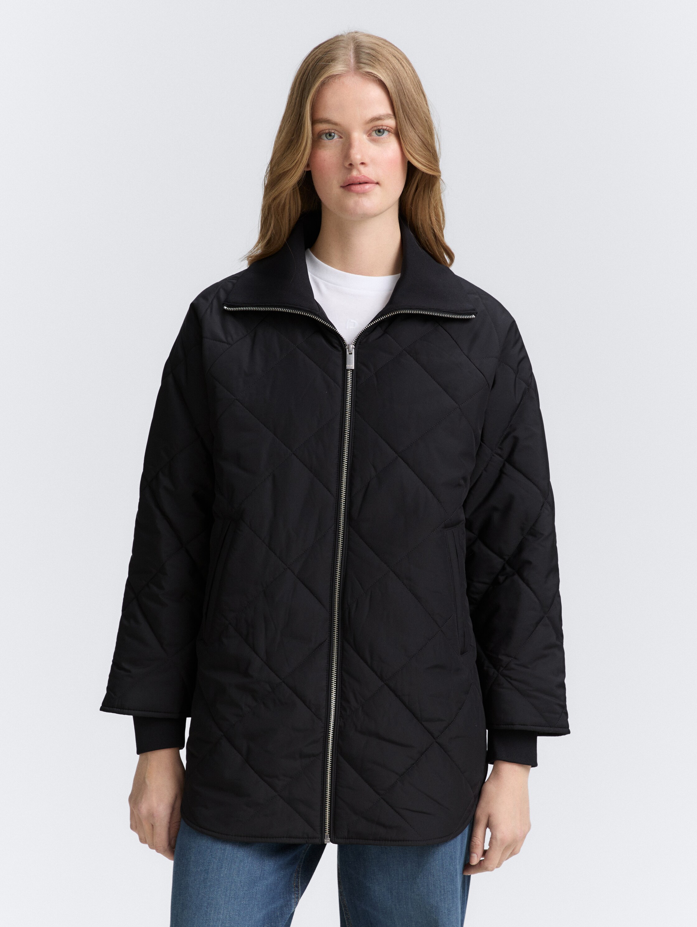 Loose Fit Steppmantel - deep_black_1 - 