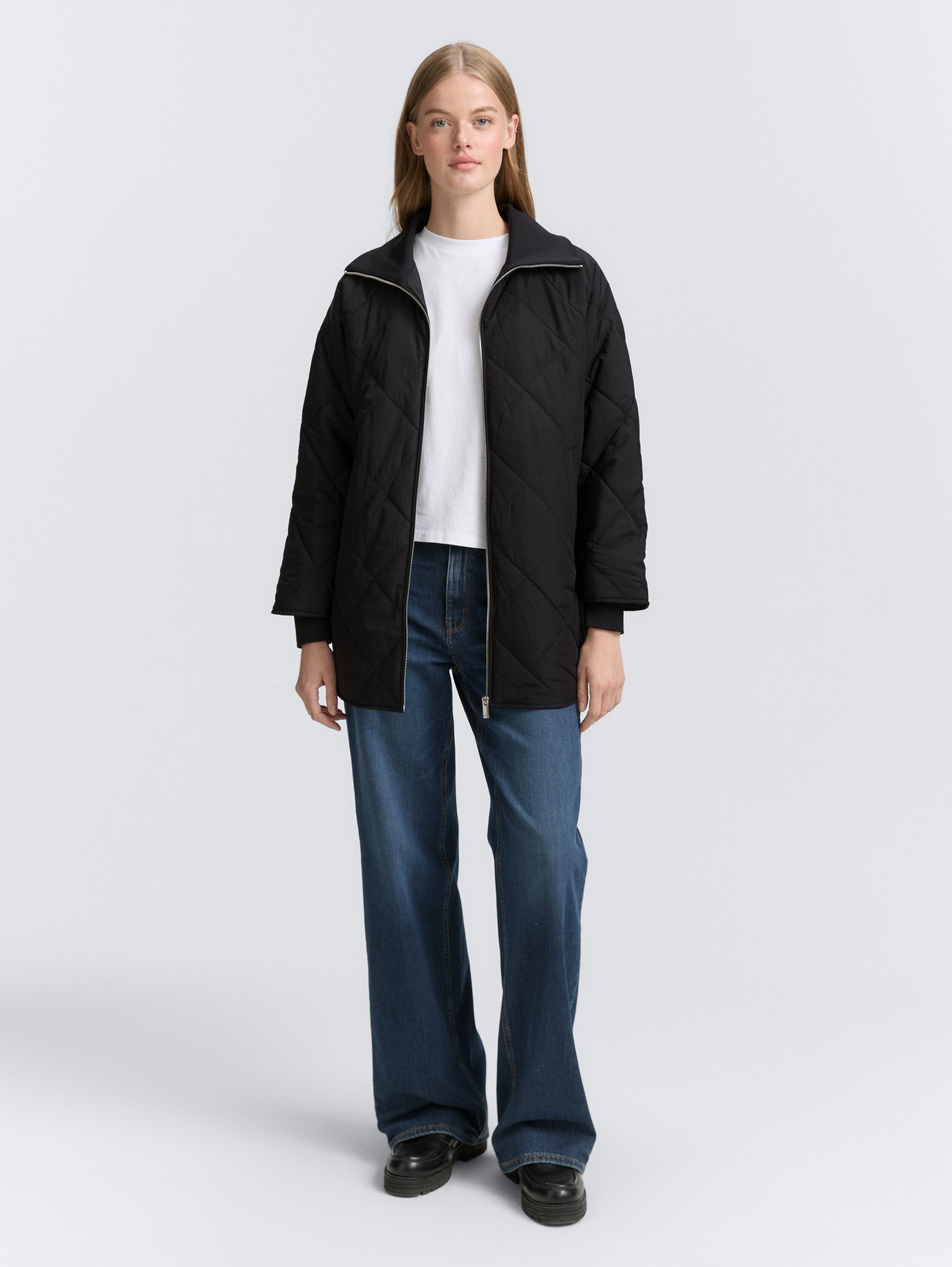 Loose Fit Steppmantel - deep_black_1 - 