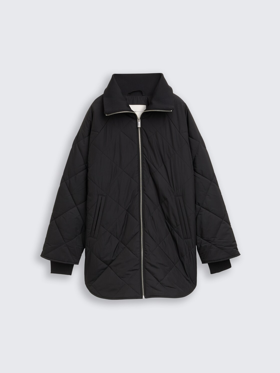 Loose Fit Steppmantel - deep black - Vorder-Produkt-Ansicht