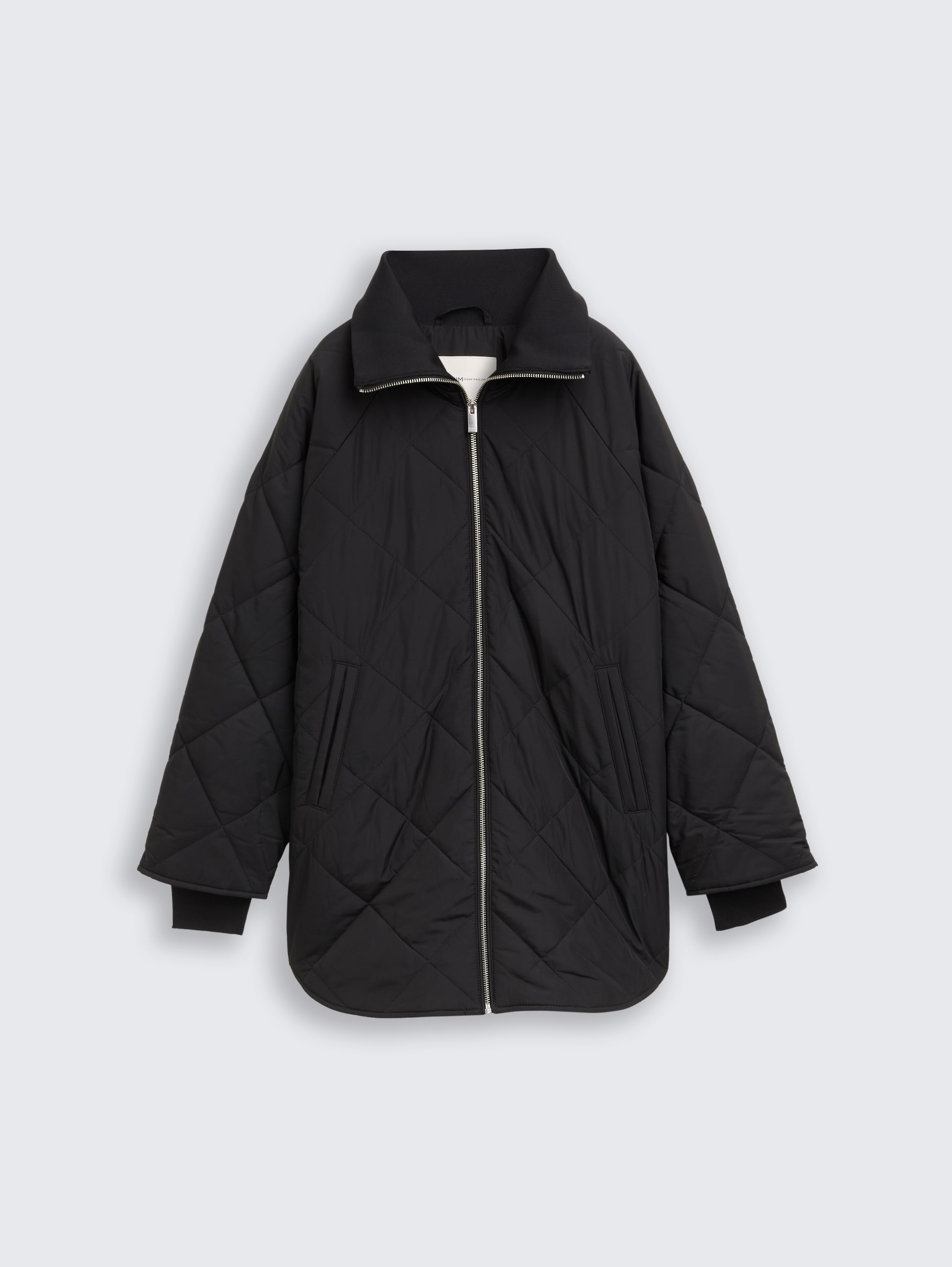 Loose Fit Steppmantel - deep black - Vorder-Produkt-Ansicht