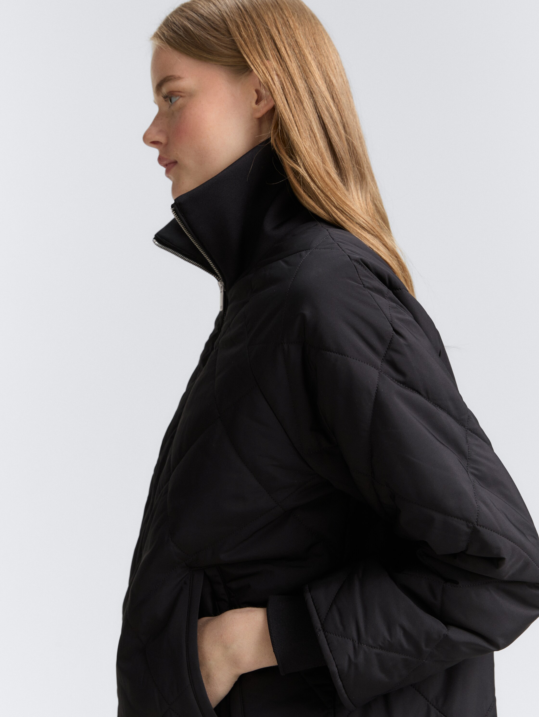 Loose Fit Steppmantel - deep_black_1 - 