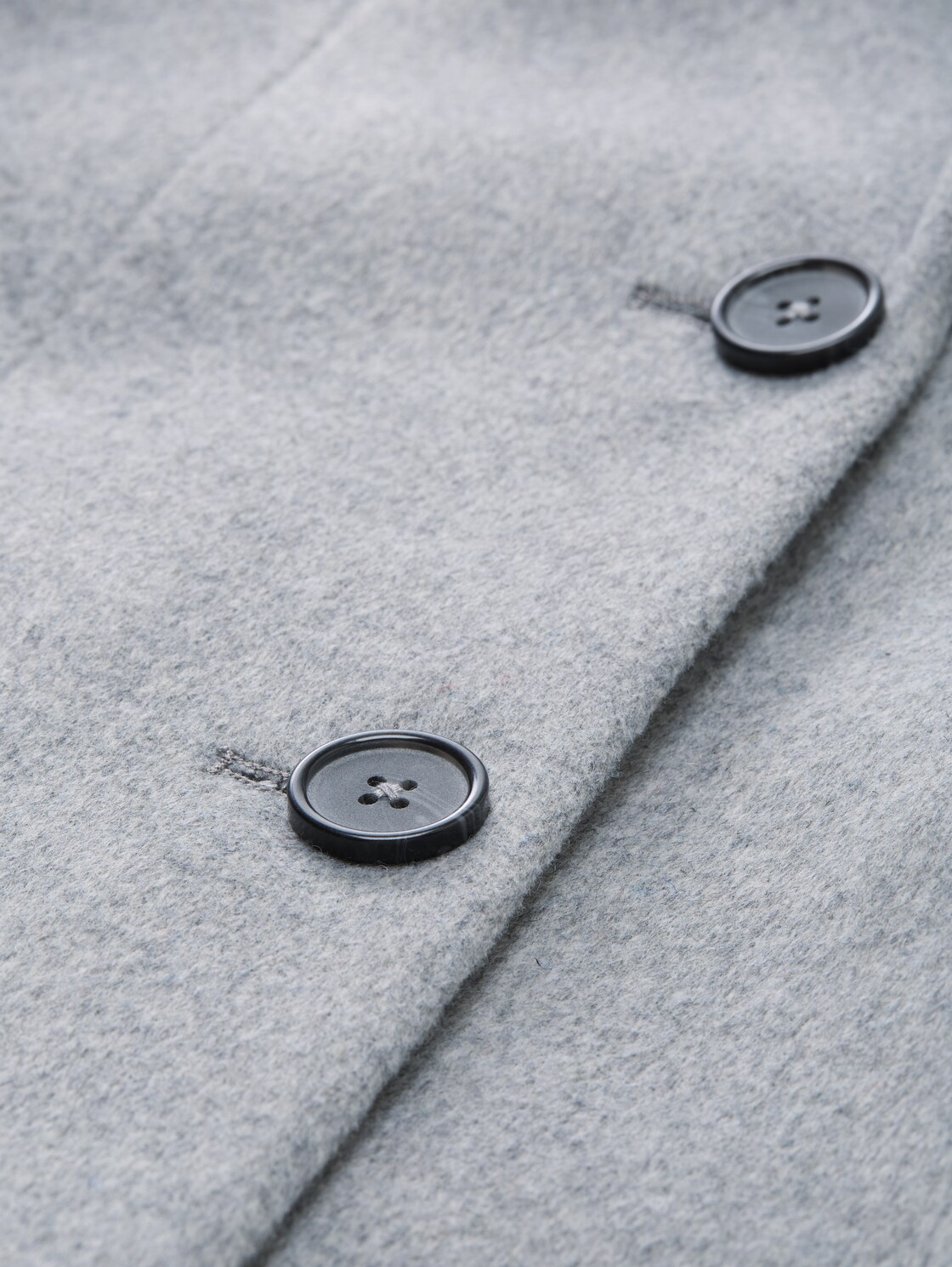 Slim Fit Wollmantel - Cement Grey Mélange - Produkt-Detail-Ansicht