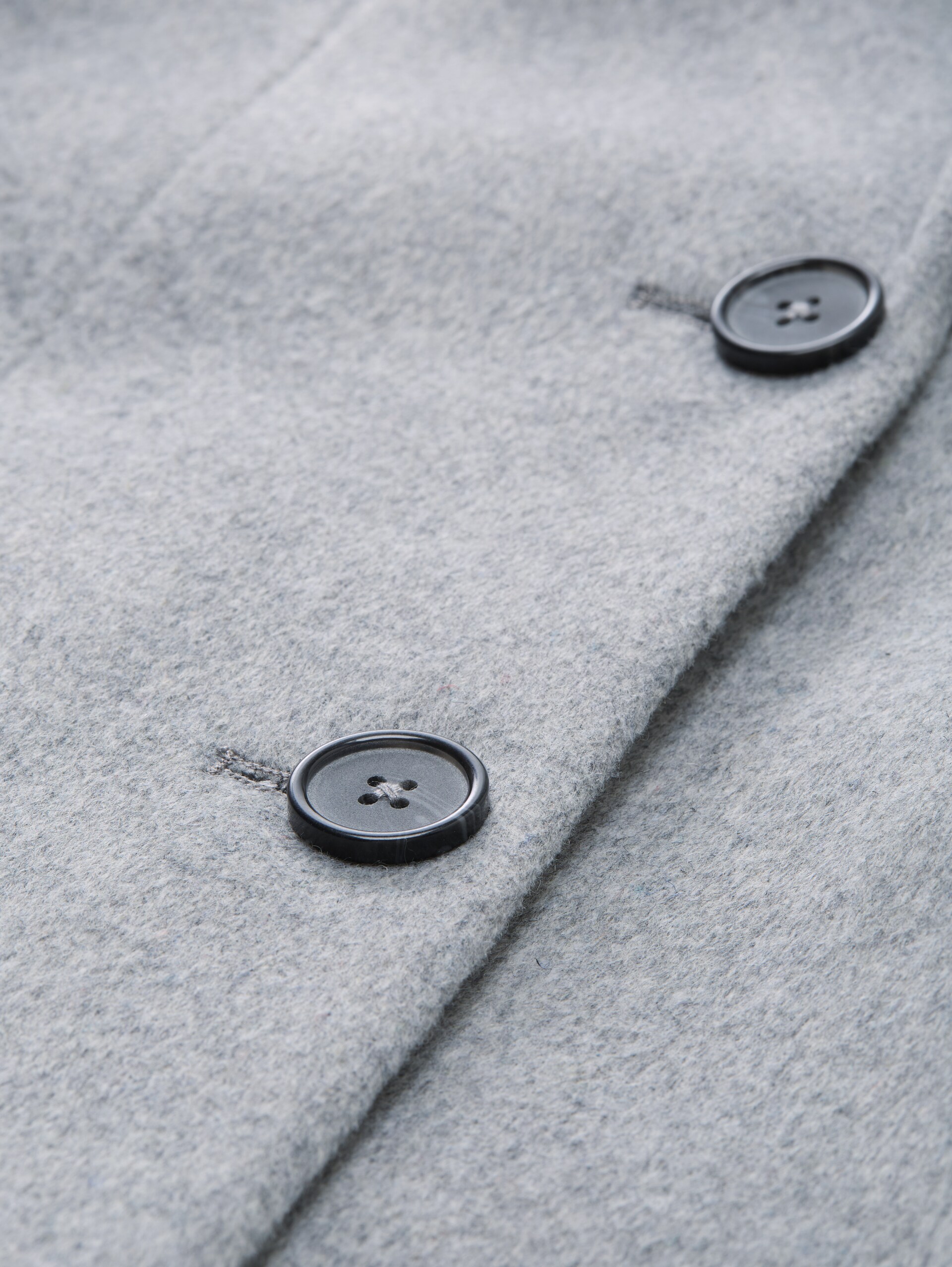 Slim fit wollen jas - Cement Grey Mélange - Detailaanzicht product