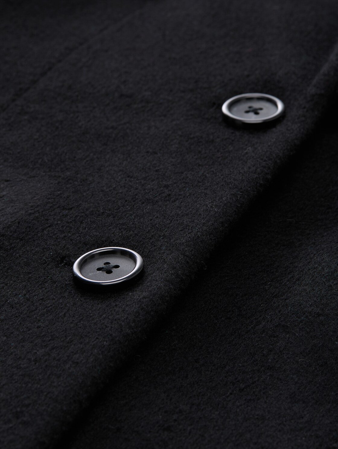 Slim Fit Wollmantel - deep black - Produkt-Detail-Ansicht