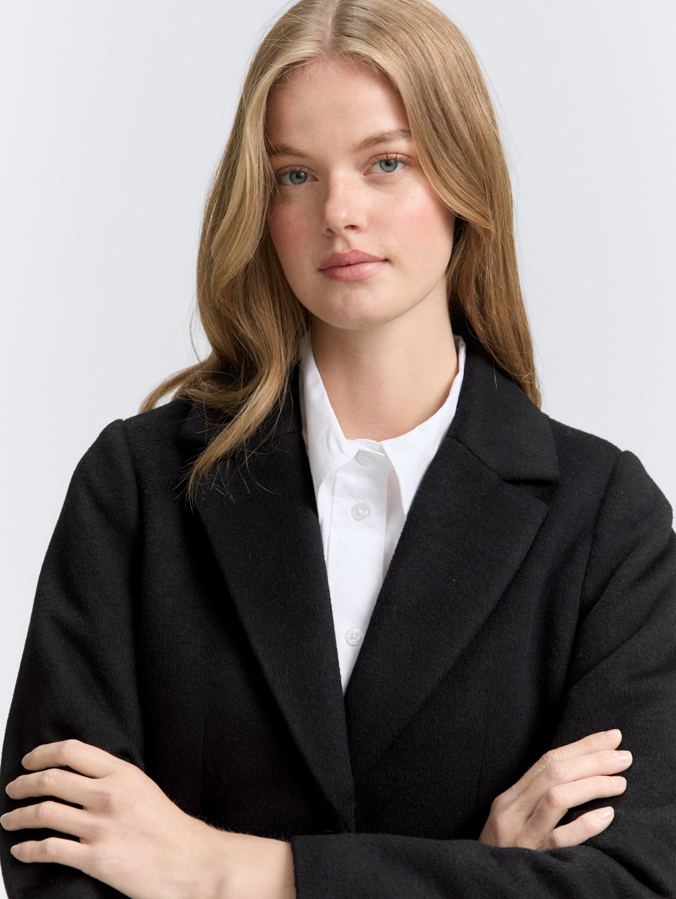 Slim Fit Wollmantel - deep_black_1 - 