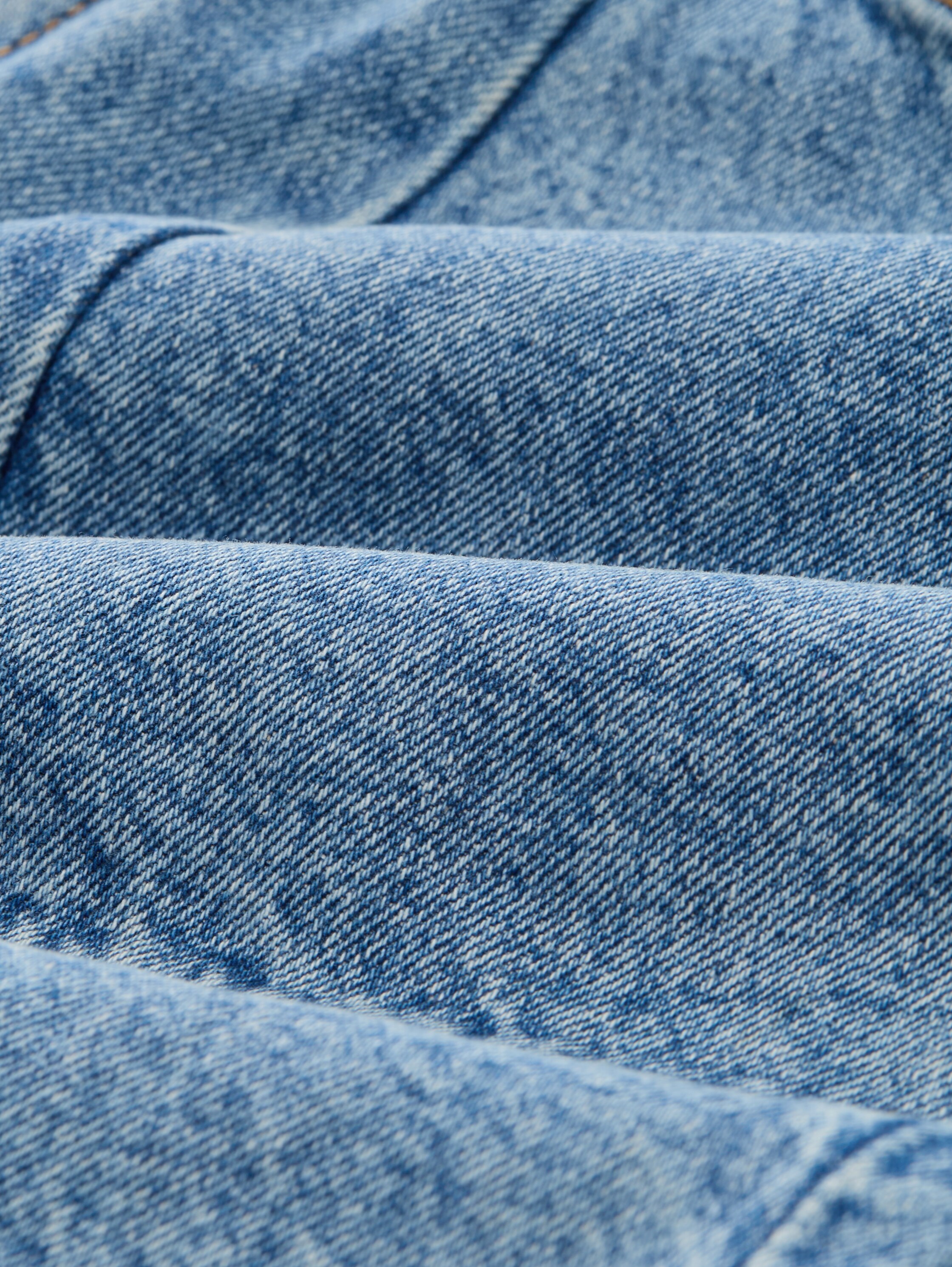 Paperbag jeans shorts - clean_mid_stone_blue_denim - 