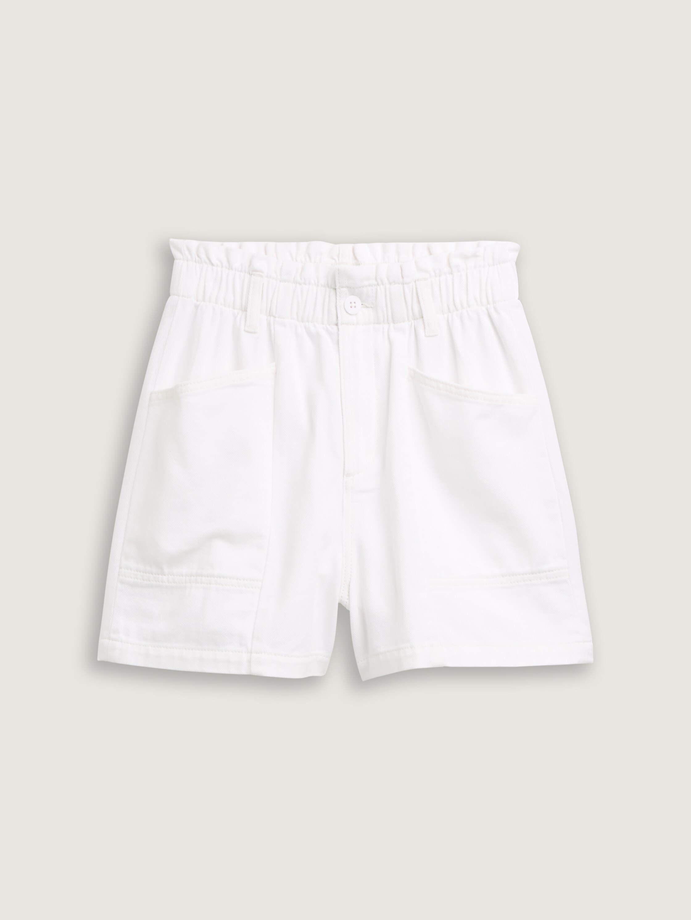 TTLINOU WIDE Jeans Shorts - white - 