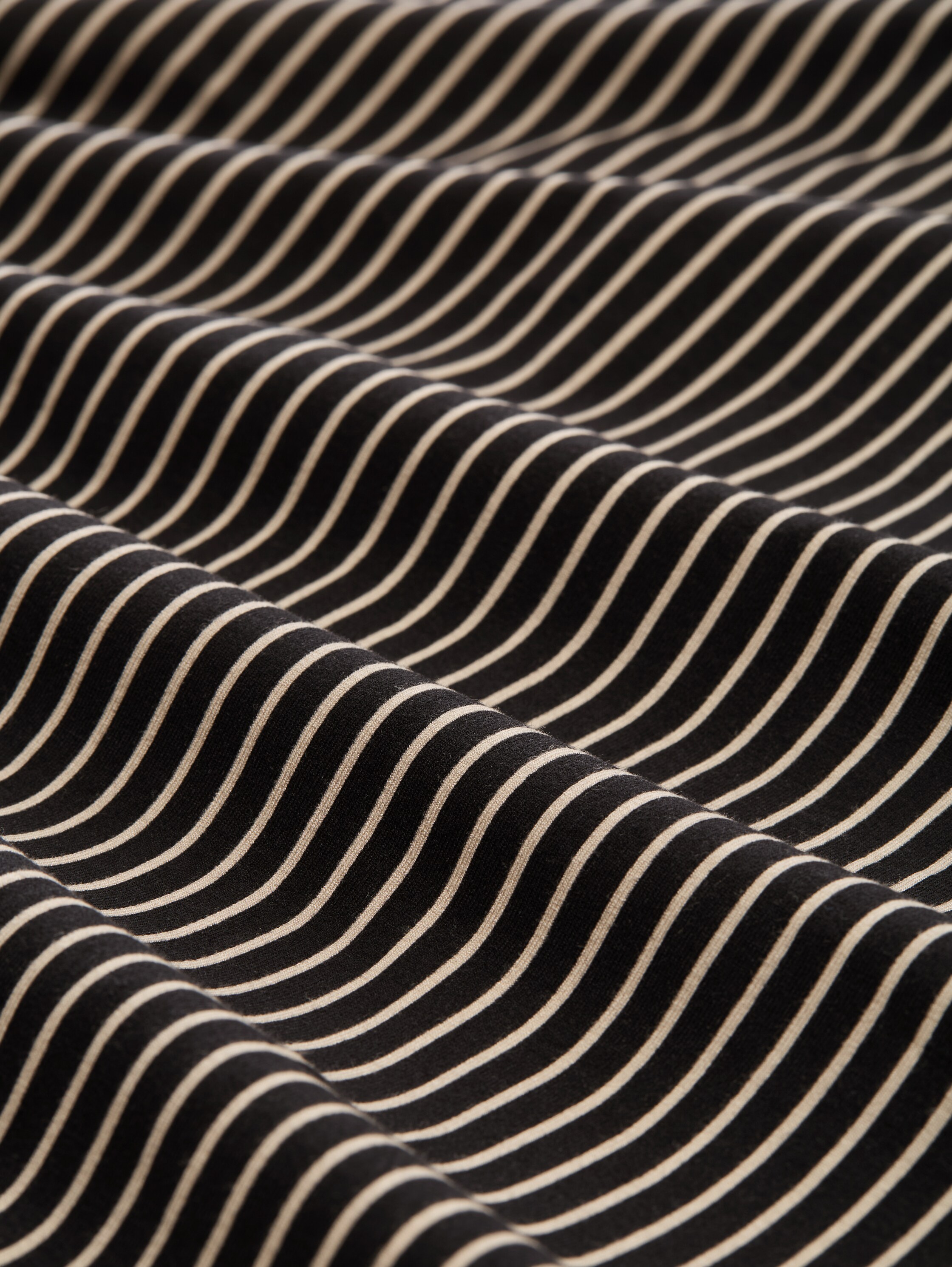 Midi-Trägerkleid mit Twist-Detail - black_beige_stripe - 