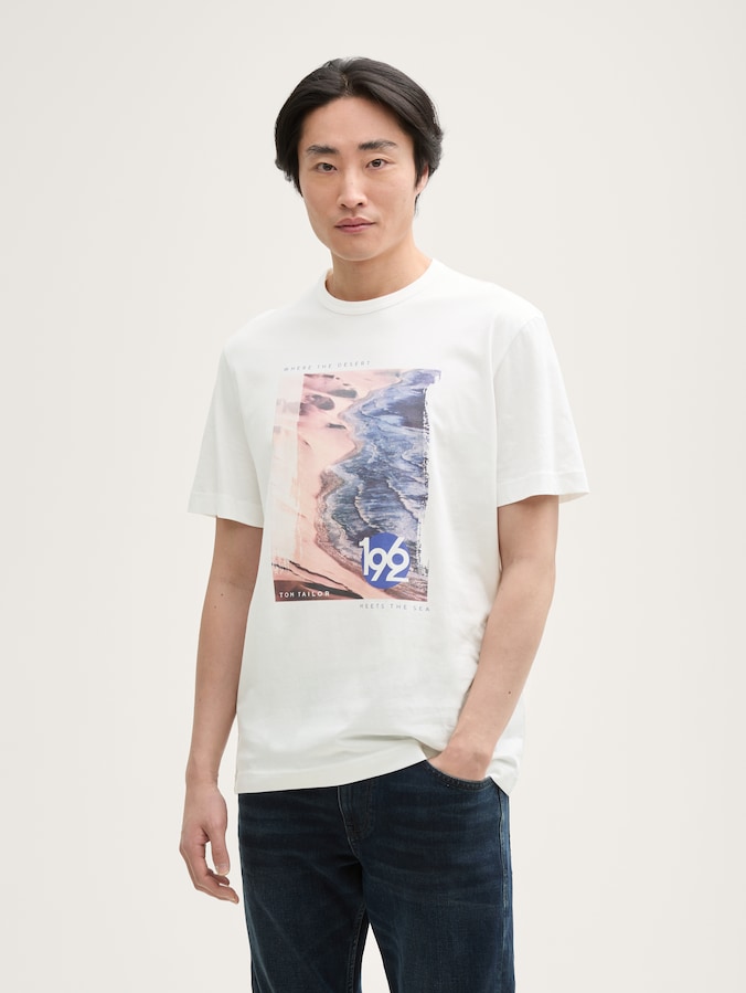 T-shirt met fotoprint door Men, off white