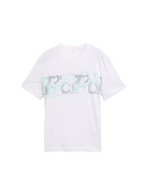 Sélectionné, T-shirt avec imprimé par Tom Tailor, blanc