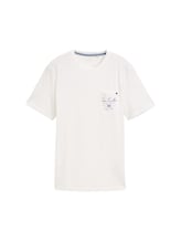 Geselecteerd, T-shirt met borstzak door Tom Tailor, wit