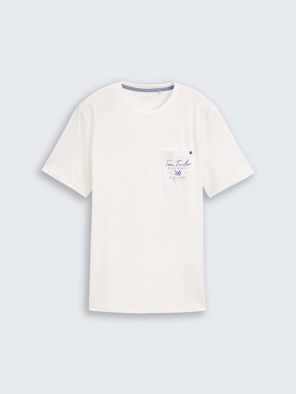 T-shirt with chest pocket - off white - Front product view
