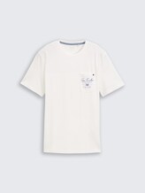 T-shirt avec poche sur la poitrine - off white - Vue de face du produit
