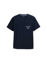 Geselecteerd, T-shirt met borstzak door Tom Tailor, blauw