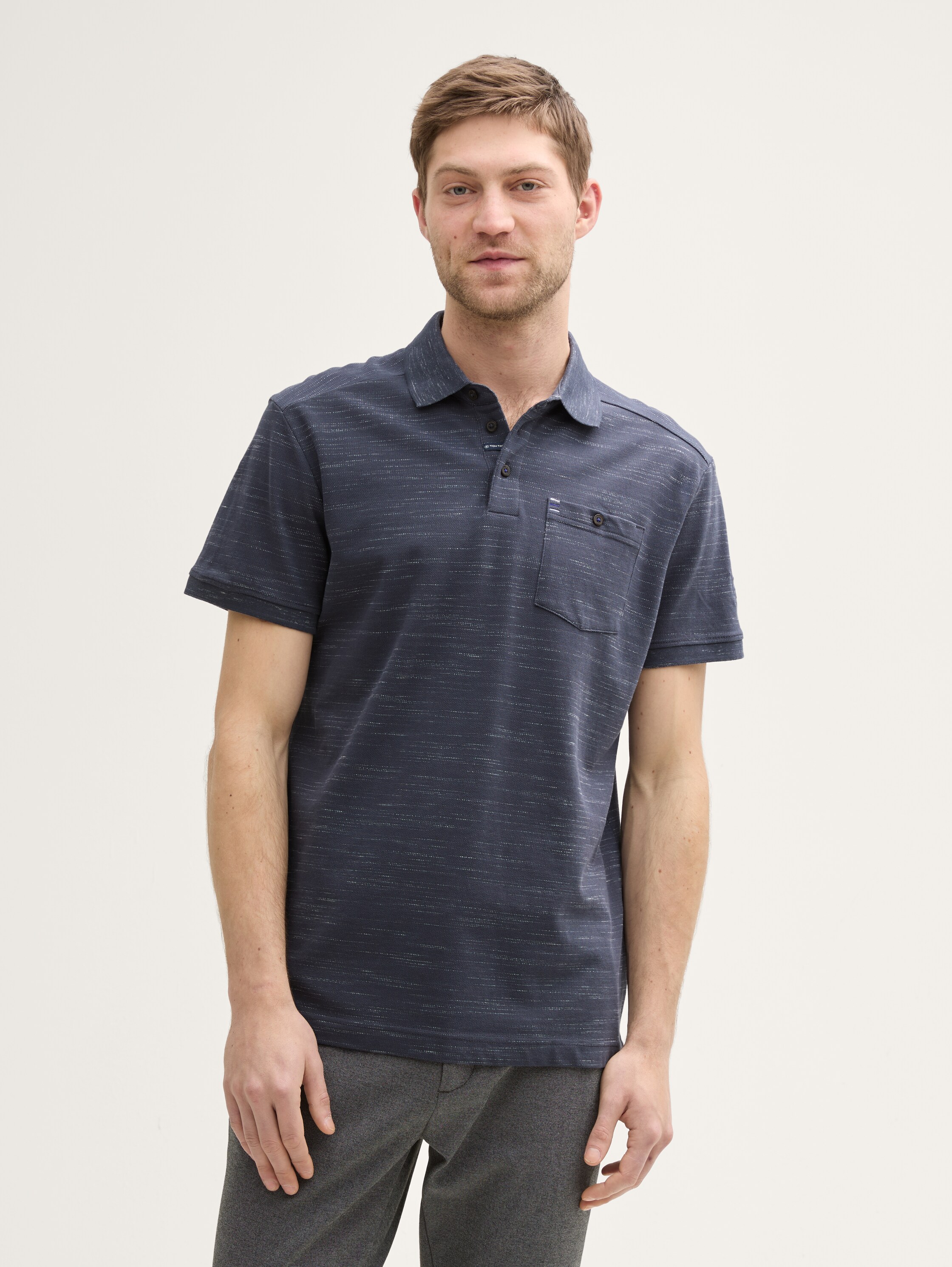 Poloshirt met borstzak - blueish_grey - 