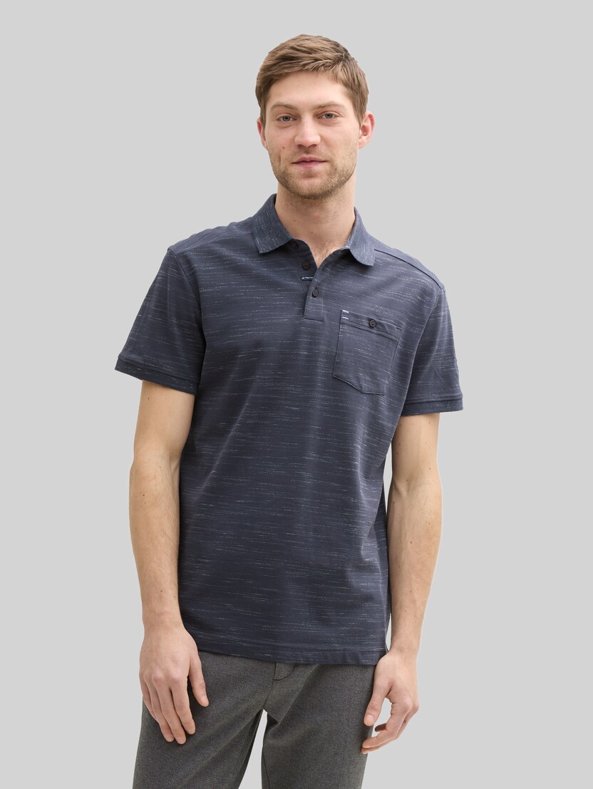 Poloshirt mit Brusttasche von Men, Blueish Grey