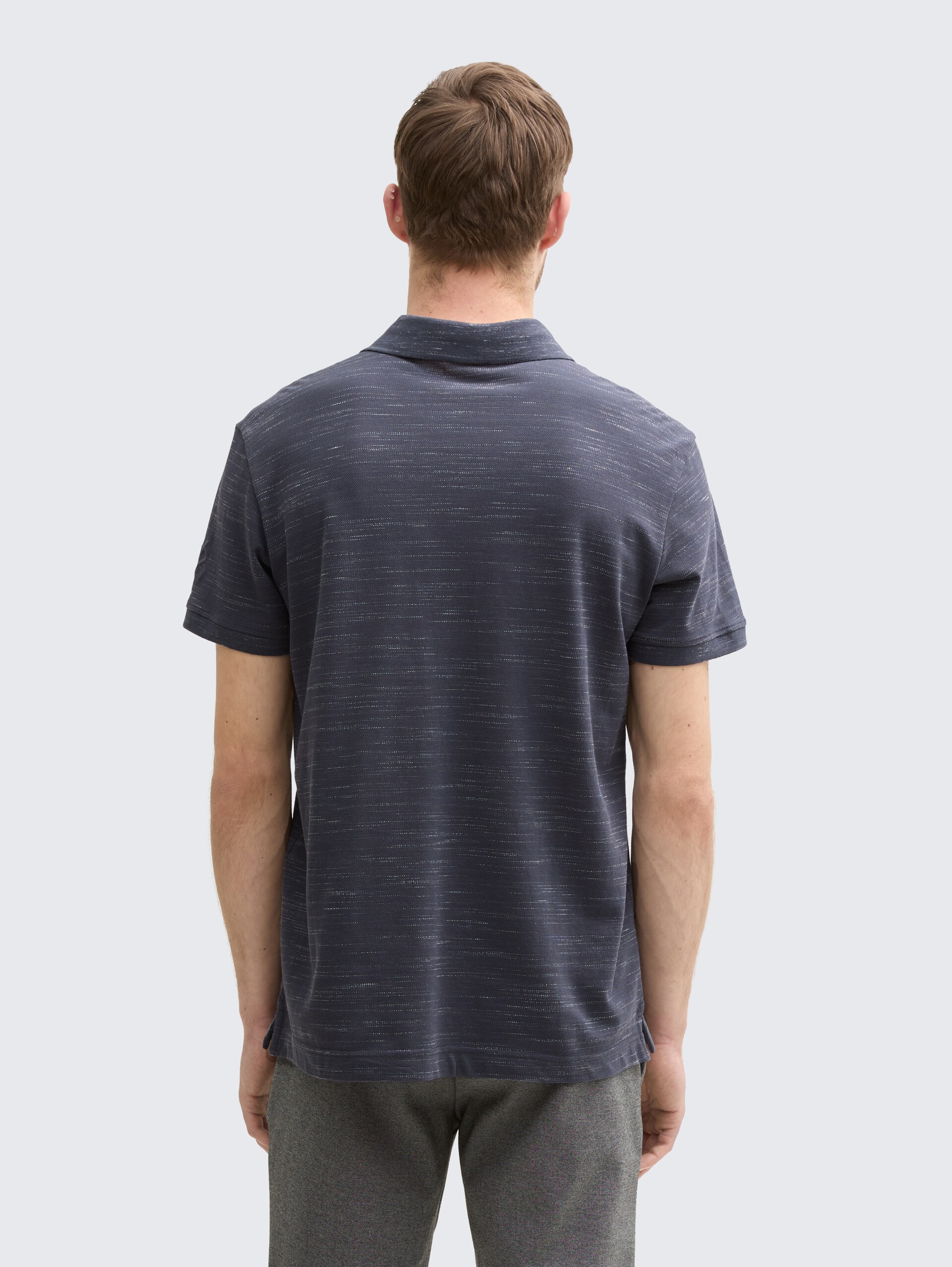 Poloshirt mit Brusttasche - Blueish Grey