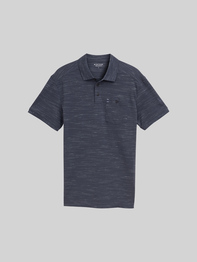 Poloshirt mit Brusttasche von Men, Blueish Grey