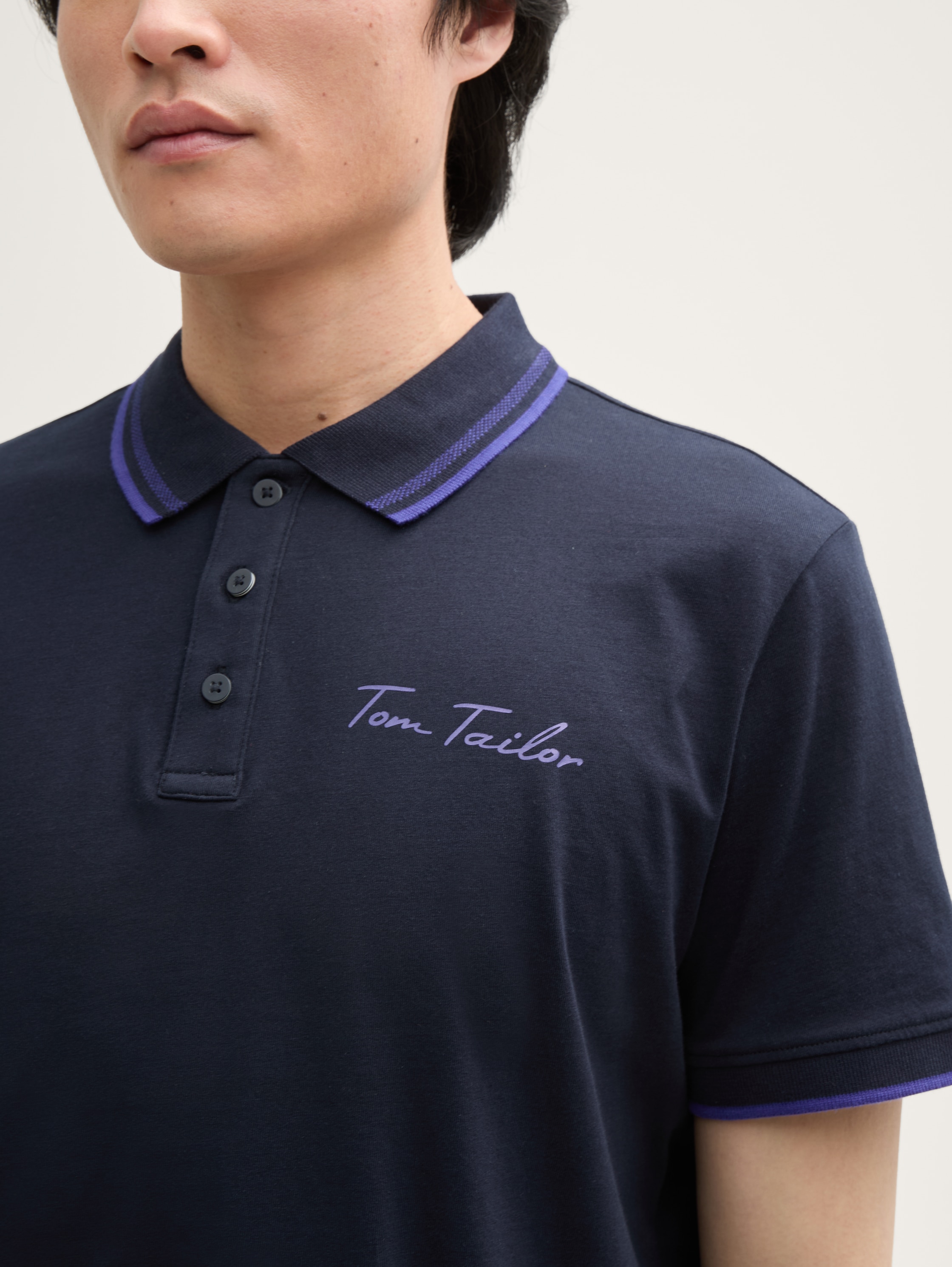 Poloshirt mit Logo-Print aus Baumwolle - sky_captain_blue_1 - 