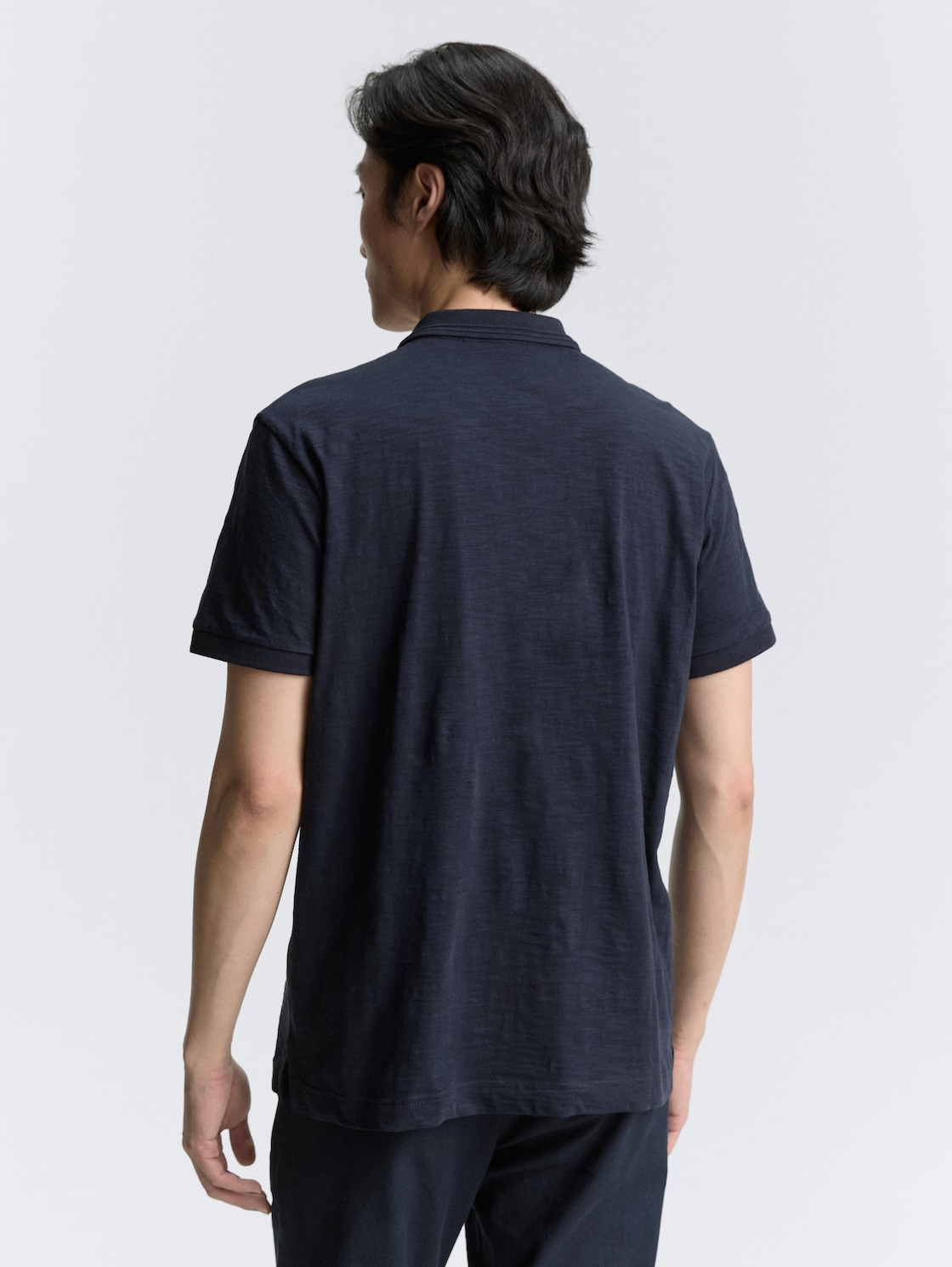 Poloshirt aus Baumwolle mit Print - sky captain blue