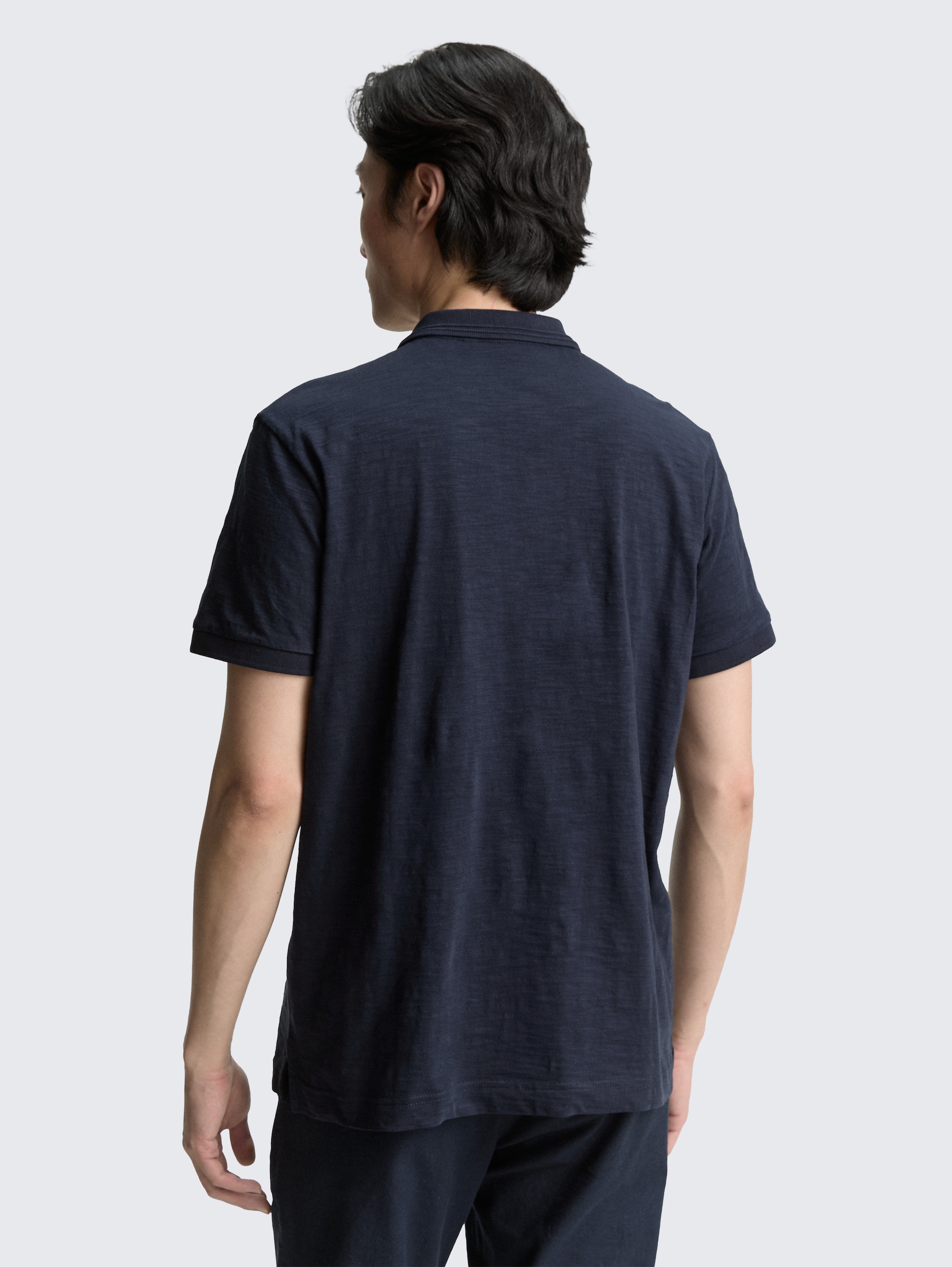 Poloshirt aus Baumwolle mit Print - sky captain blue