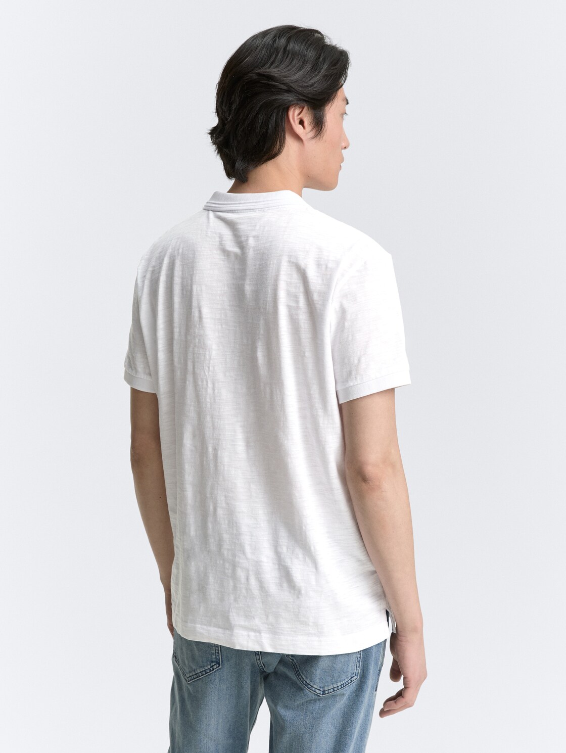 Poloshirt aus Baumwolle mit Print - White