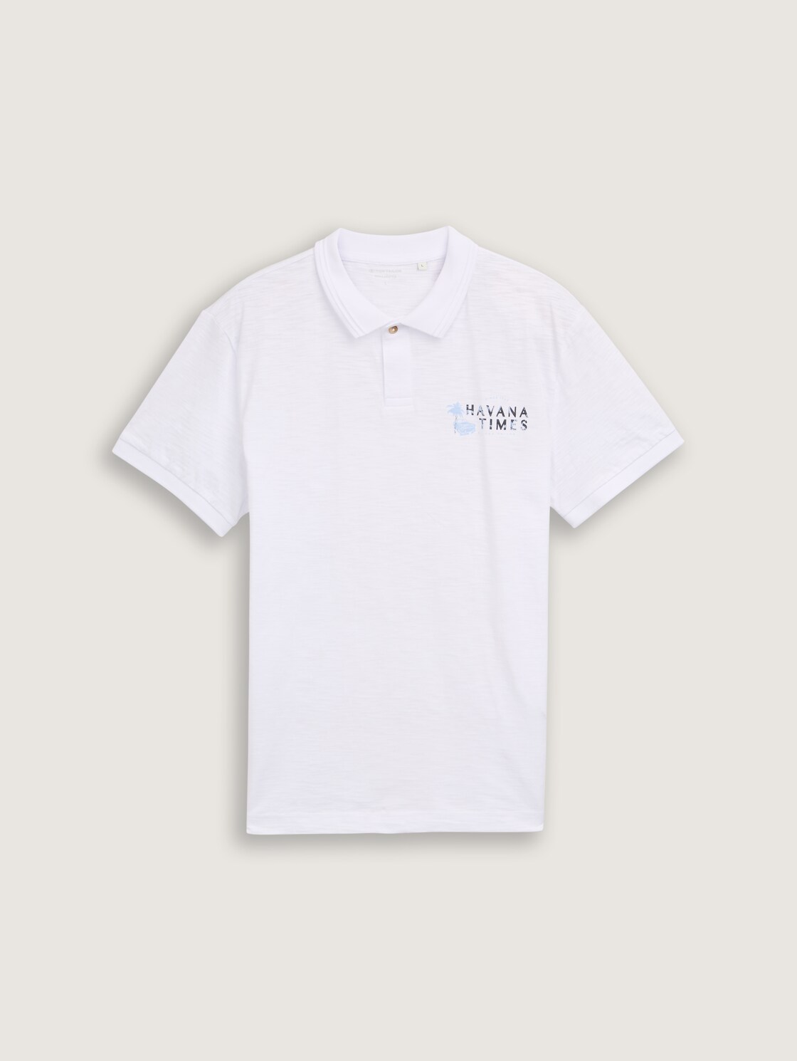 Poloshirt aus Baumwolle mit Print - White