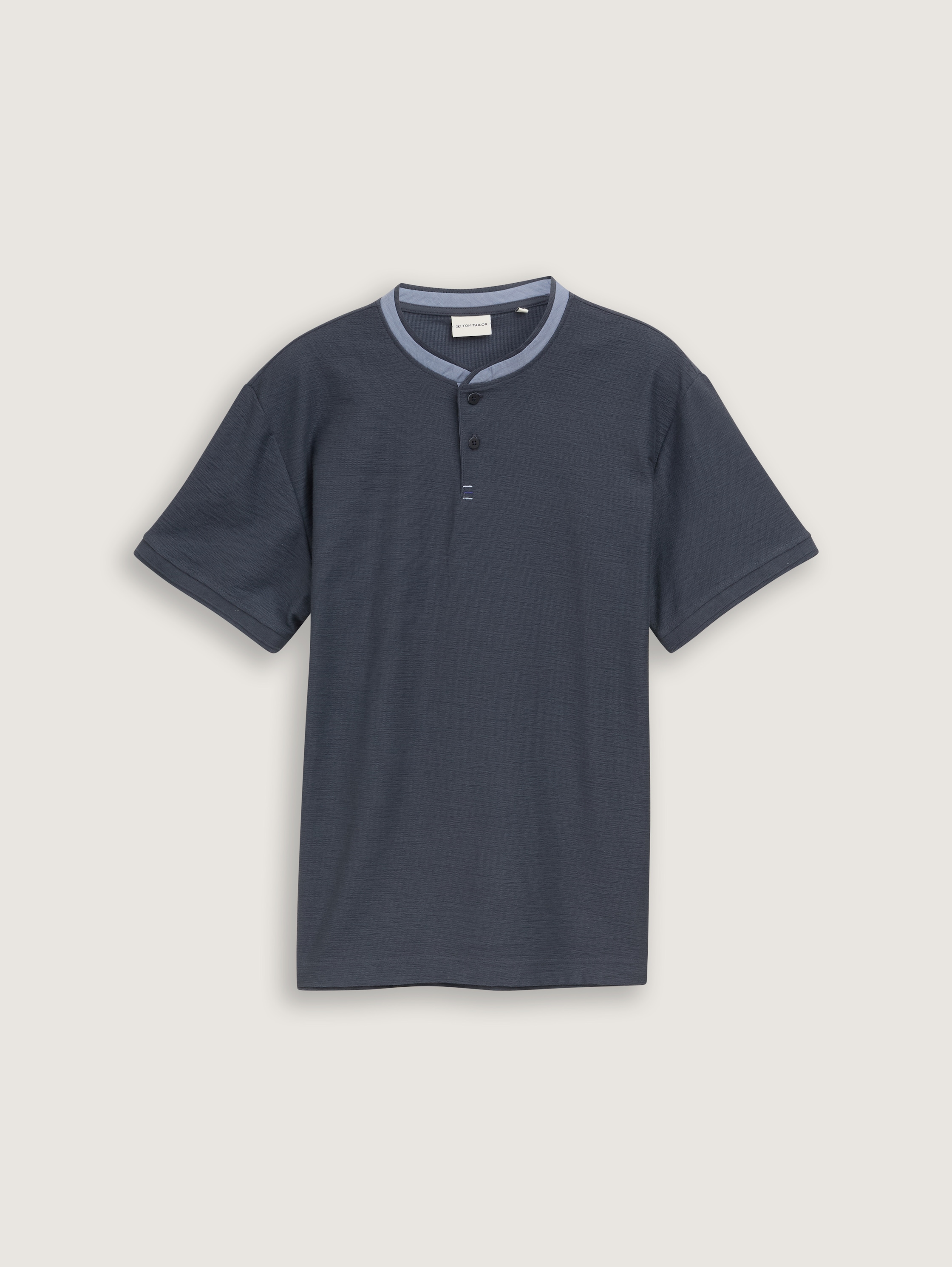 Poloshirt mit Stehkragen - blueish_grey - 