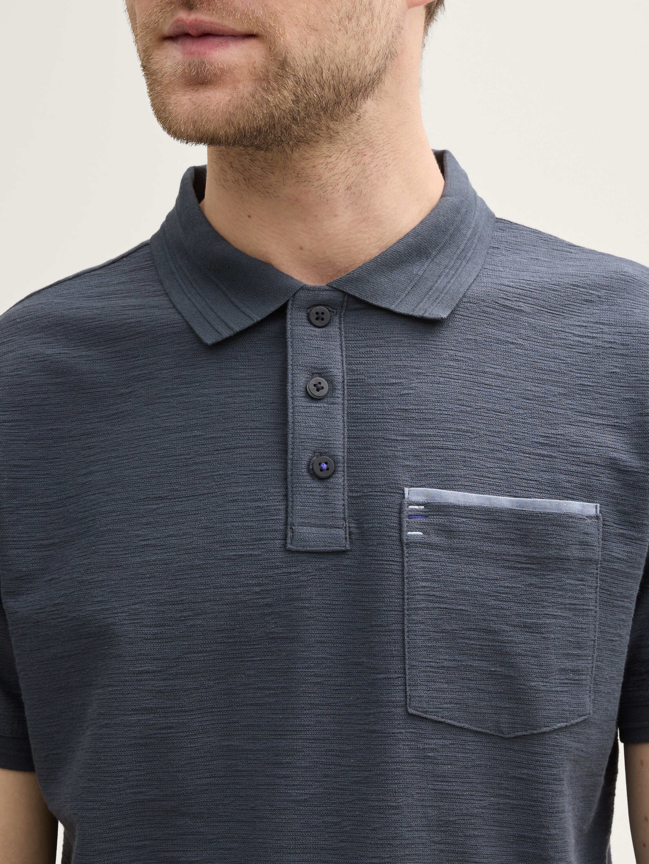 Poloshirt met borstzak - blueish_grey - 