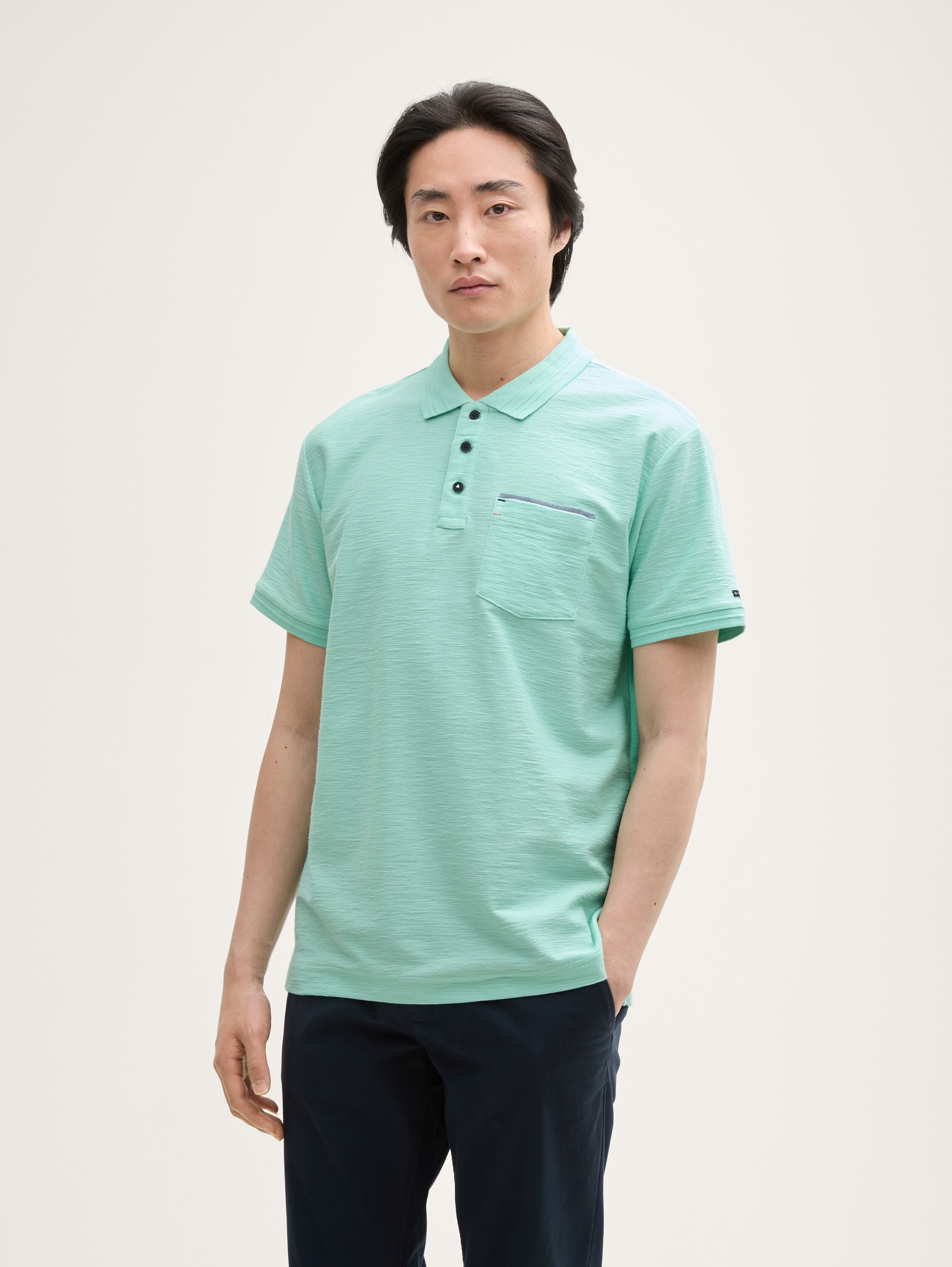 Poloshirt mit Brusttasche - bright_mint_green - 