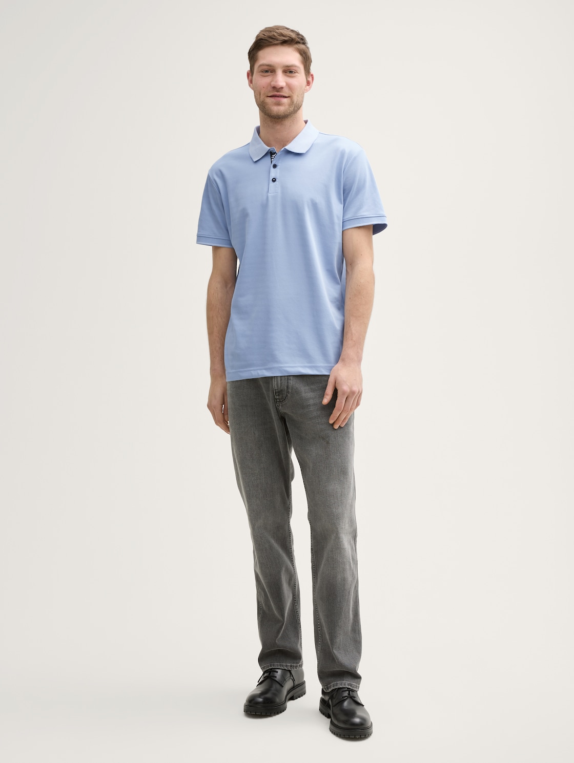 Basic Jersey Poloshirt - light powder blue